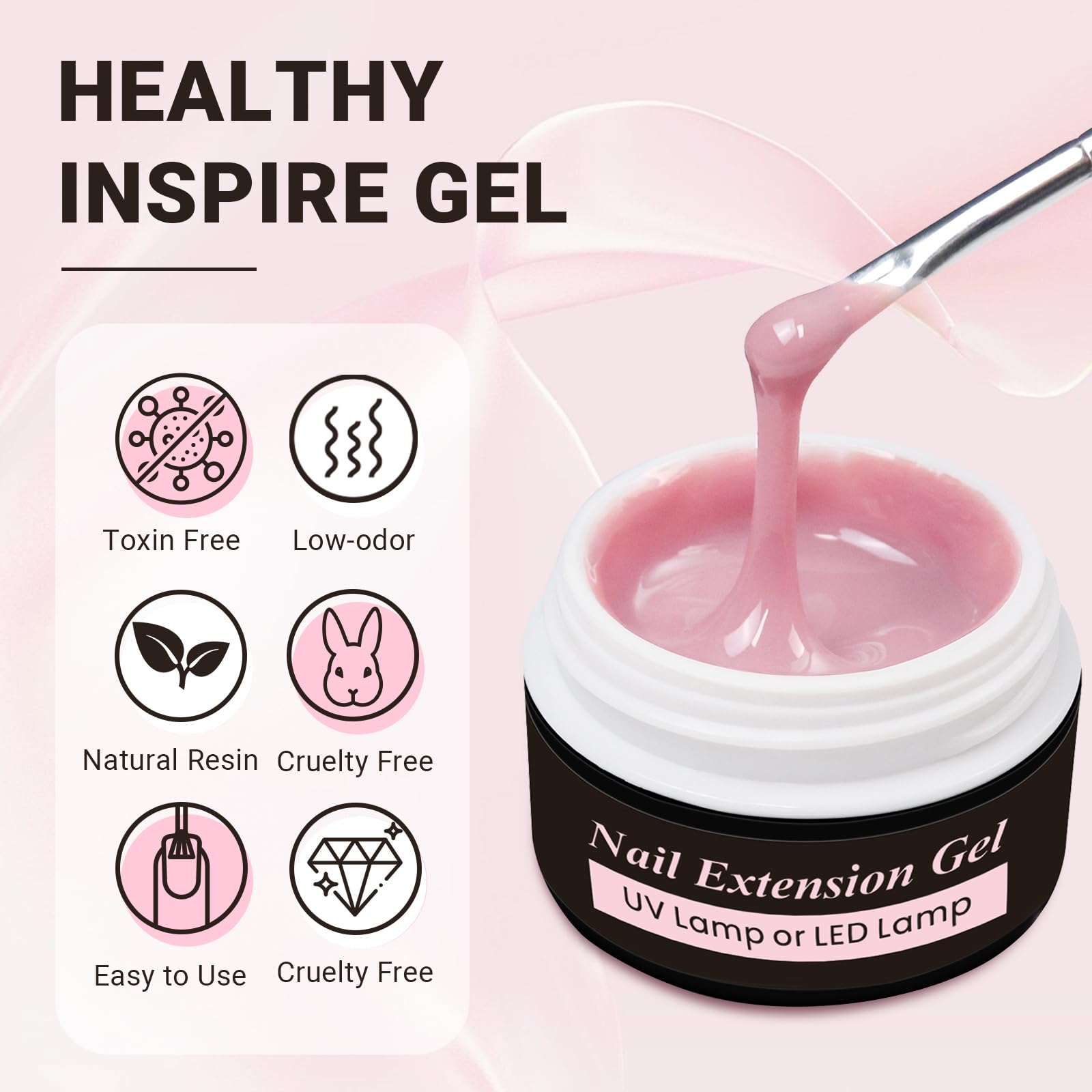 Sularpek 15 ml Profesjonalny żel do paznokci budowniczy żel, żel do naprawy złamanych paznokci, rozszerzeń i modelowania (Baby Pink)