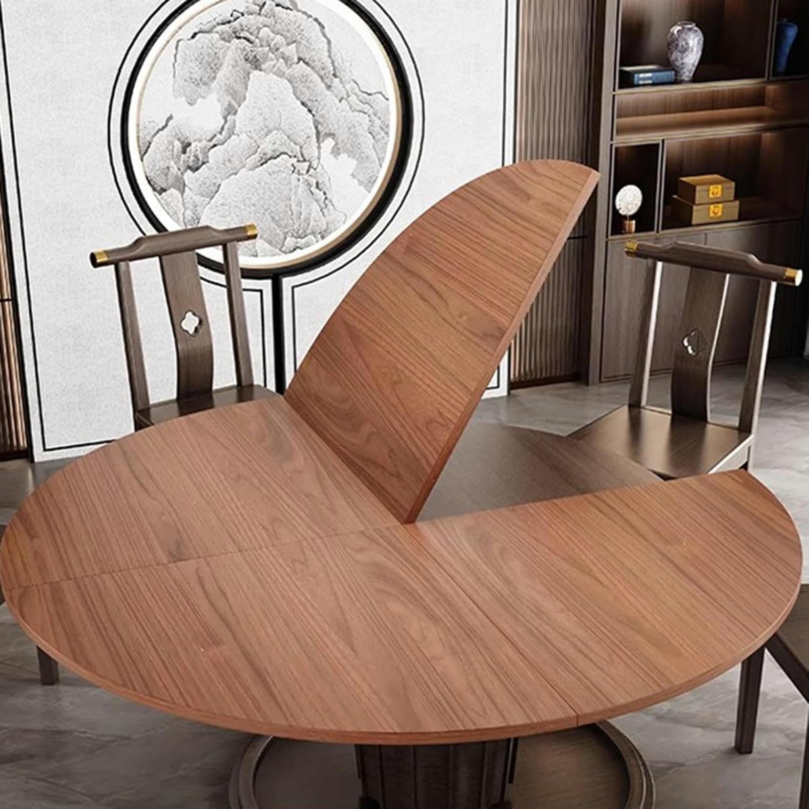 Table en bois pliante ronde pour banquet de grande taille