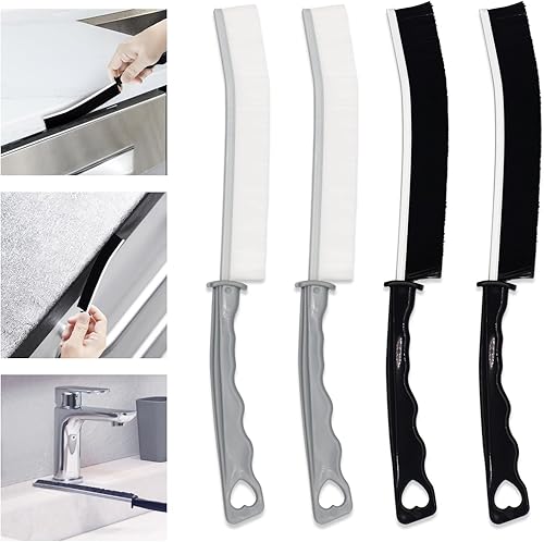 Miniatura 1 de Cepillo de limpieza de huecos, cepillo de limpieza de hendiduras con cerdas duras, herramienta de limpieza multifuncional para cocina y baño, 4