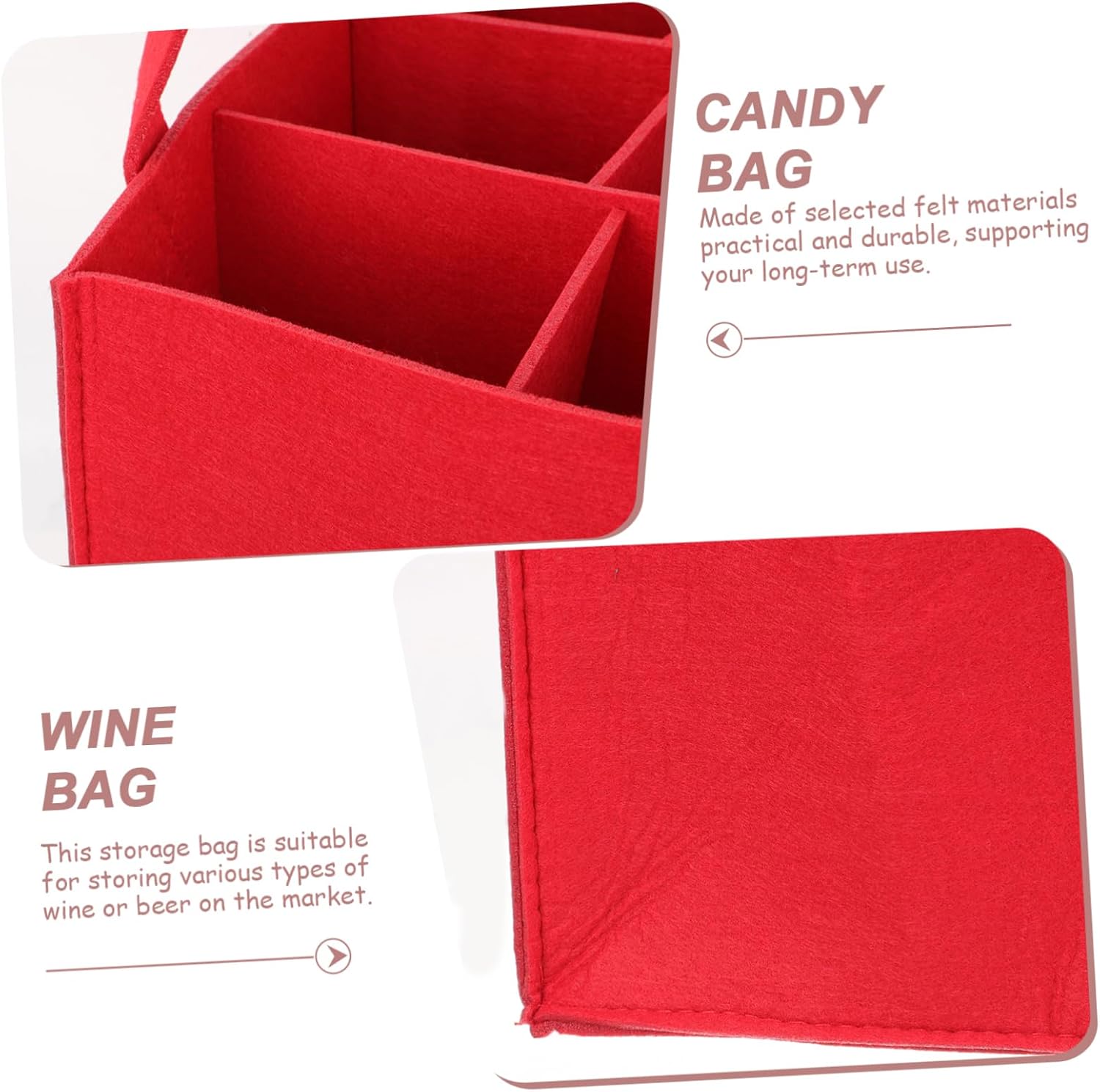 Alipis Sturdy Wine Carrier Bag for Storage Red Wine Bottle Bags for Carrying and Home Decor