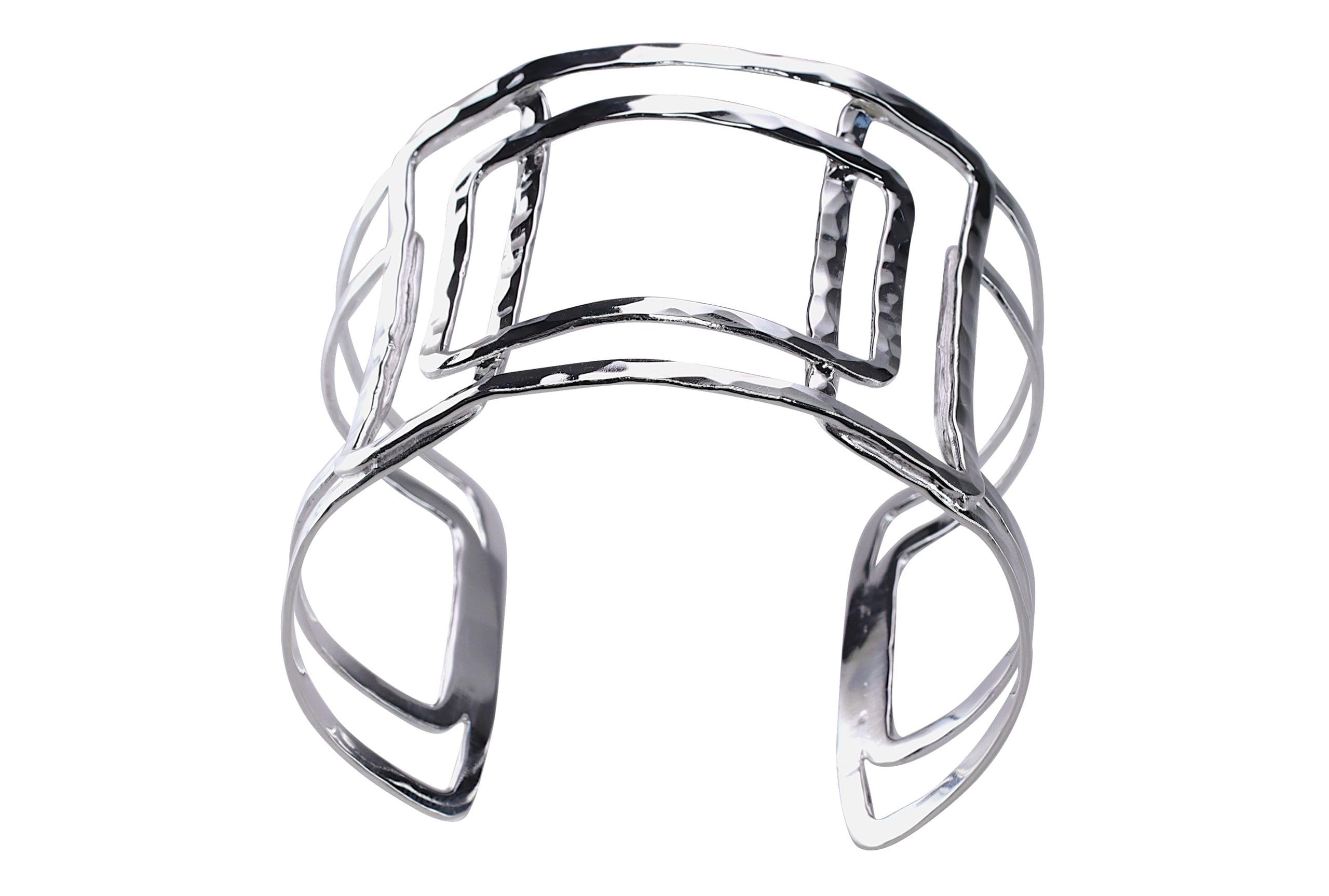 SILBERMOOS Damen Armspange Armreif Design Statement elegant offen 925 Sterling Silber