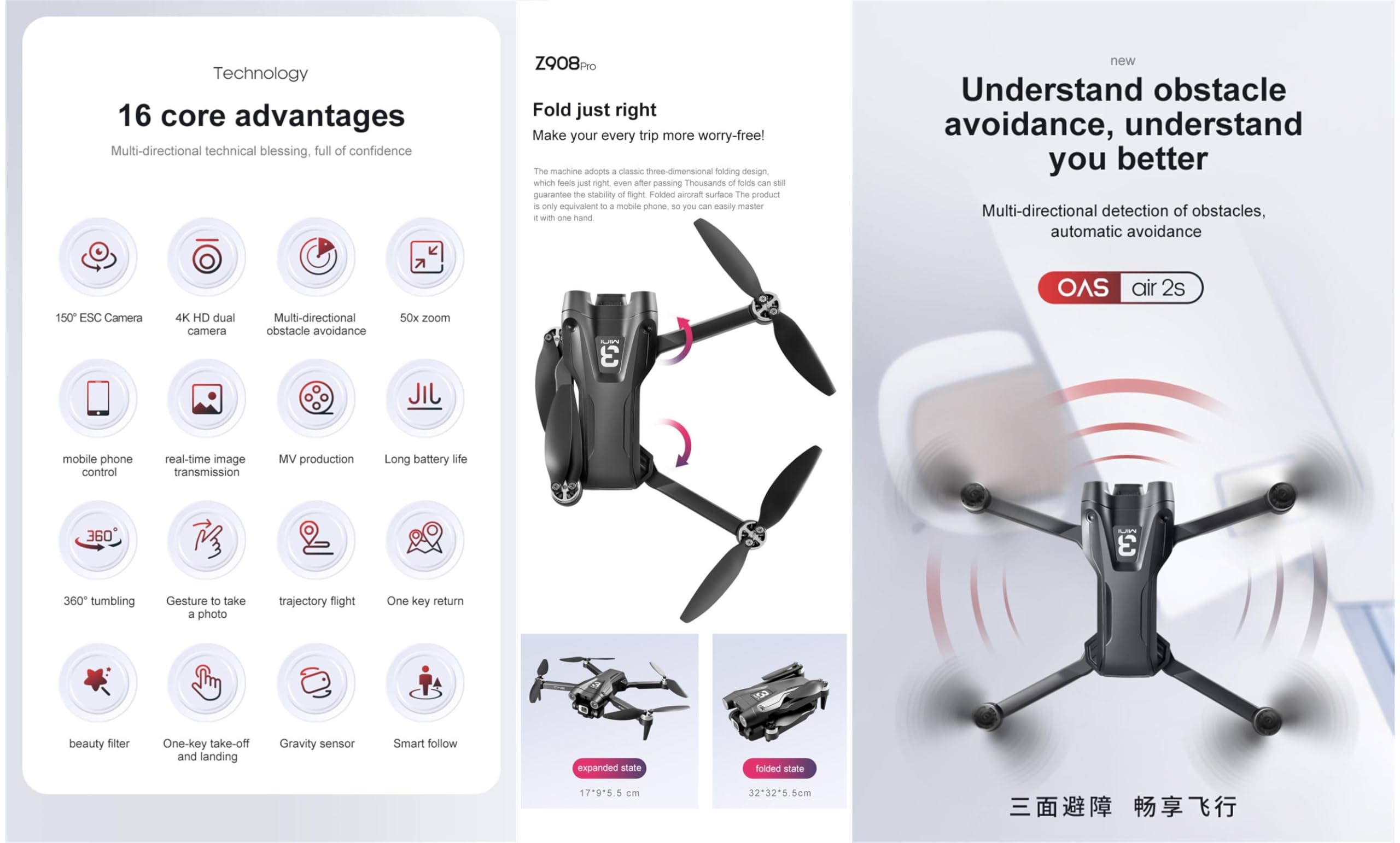 Z908 Pro Max Drone Profesjonalny silnik bezszczotkowy 8K GPS Dual HD Fotografia lotnicza FPV Unikanie przeszkód Quadrotor UAV