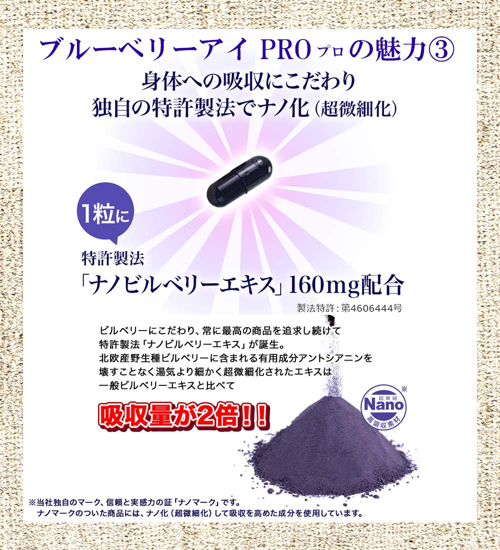 Amazon | わかさ生活『ブルーベリーアイ PRO(プロ) 』（1袋31粒入り 約