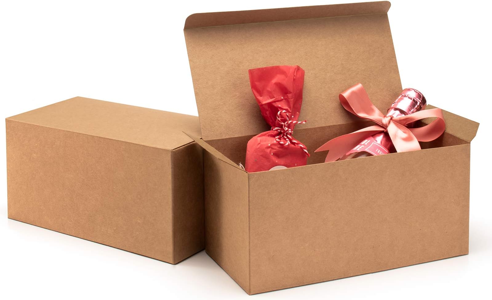 ValBox Premium Gift Boxes 9x4.5x4.5 Inches 12 Pack Brown Recycled Paper Boxes Kraft Favor Boxes for Party, Wedding, Thanksgiving, Gift, Crafting, Cupcake, Easy Assemble Boxes