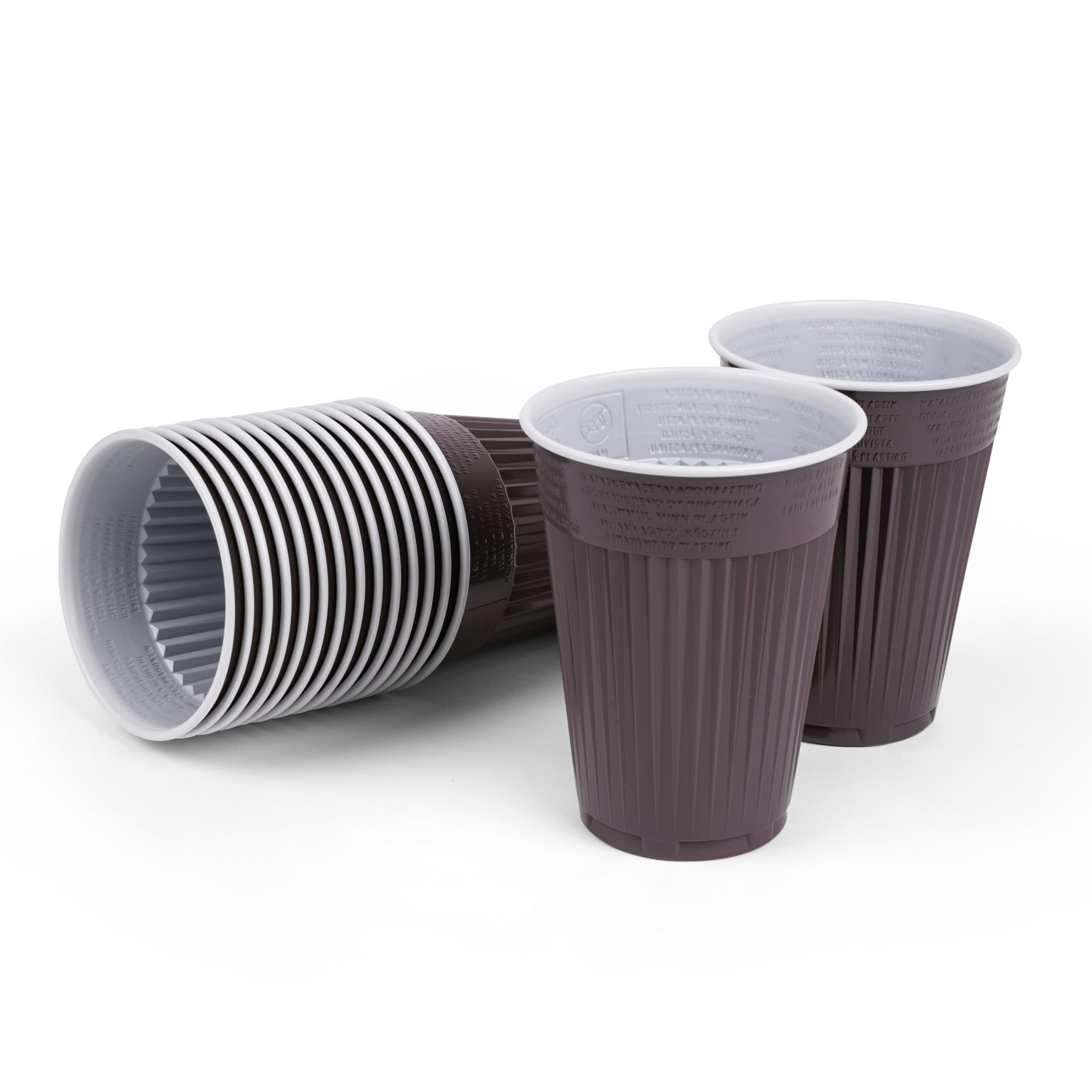 Inoverse Kubek do automatu, 180 ml, brązowy kubek termiczny, plastikowy kubek do kawy, jednorazowy kubek termiczny, 3000 sztuk