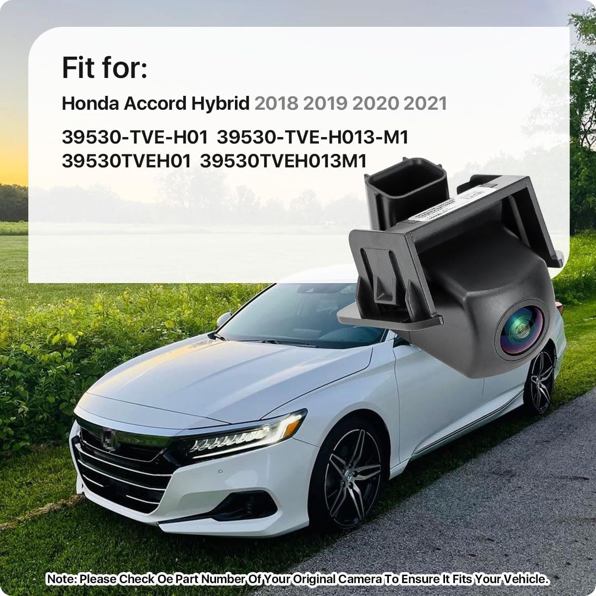 39530-TVE-H01 Rear View Camera Replacement for Honda Accord Hybrid 2018 2019 2020 2021, OE Reverse Backup Cam Replaces 39530-TVE-H013-M1 39530TVEH01 39530TVEH013M1 by GreenYi