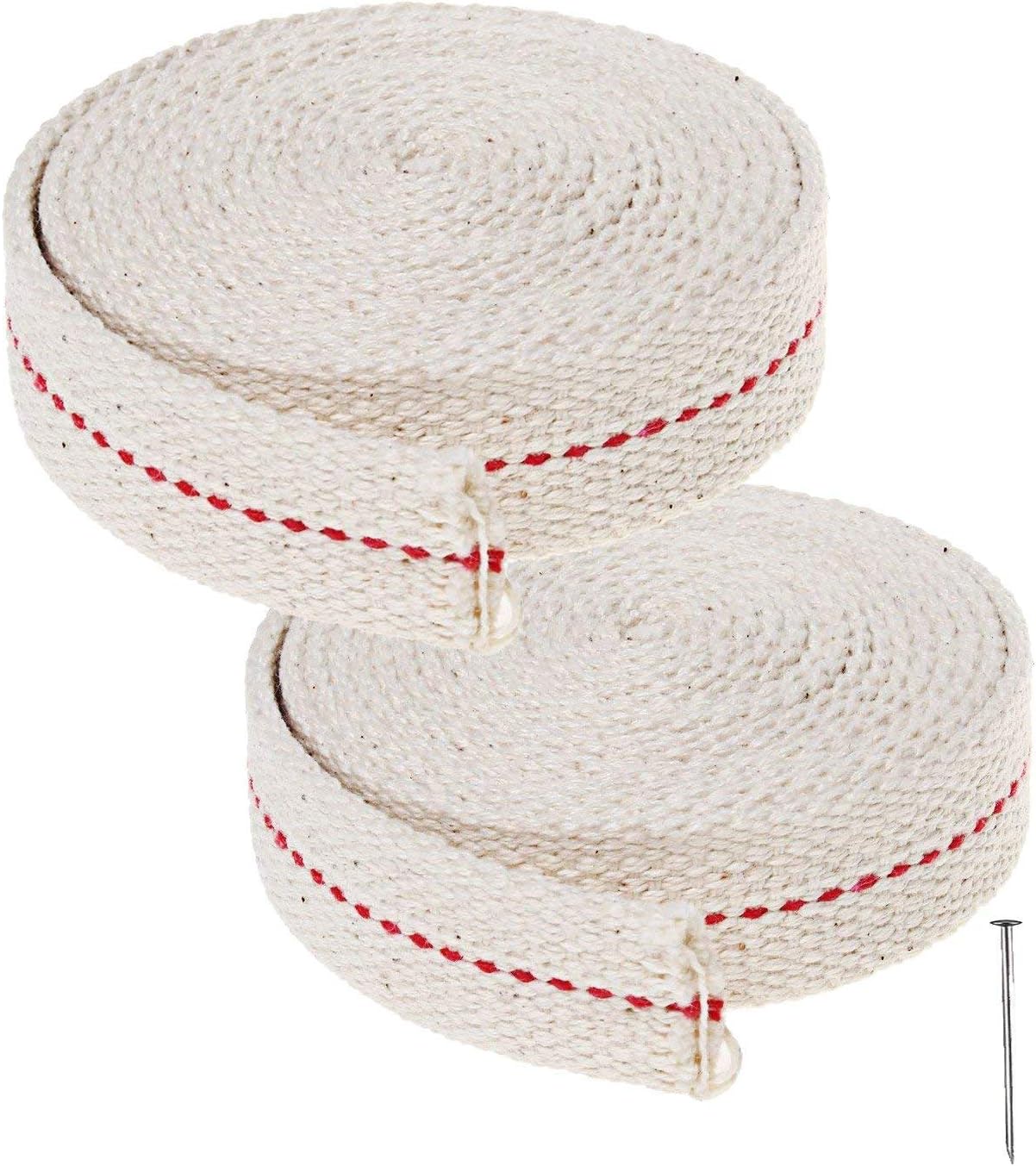 pengxiaomei Color Scissor Oil Lamp Mate 2 Rolls 3/4-Inch Flat Replacement Cotton Wicks for Oil Lamps and Lanterns, 6 Foot/Roll