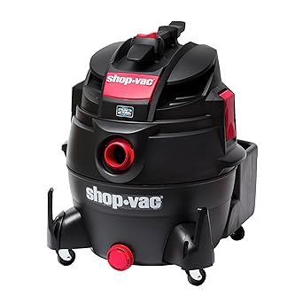 Shop-Vac 5801611 مكنسة كهربائية رطبة وجافة مزودة بتقنية محرك SVX2، 16 جالون، خرطوم قفل مقاس 2-1/2 بوصة x 8 قدم، 150 قدم مكعب في الدقيقة، عبوة واحدة، أسود
