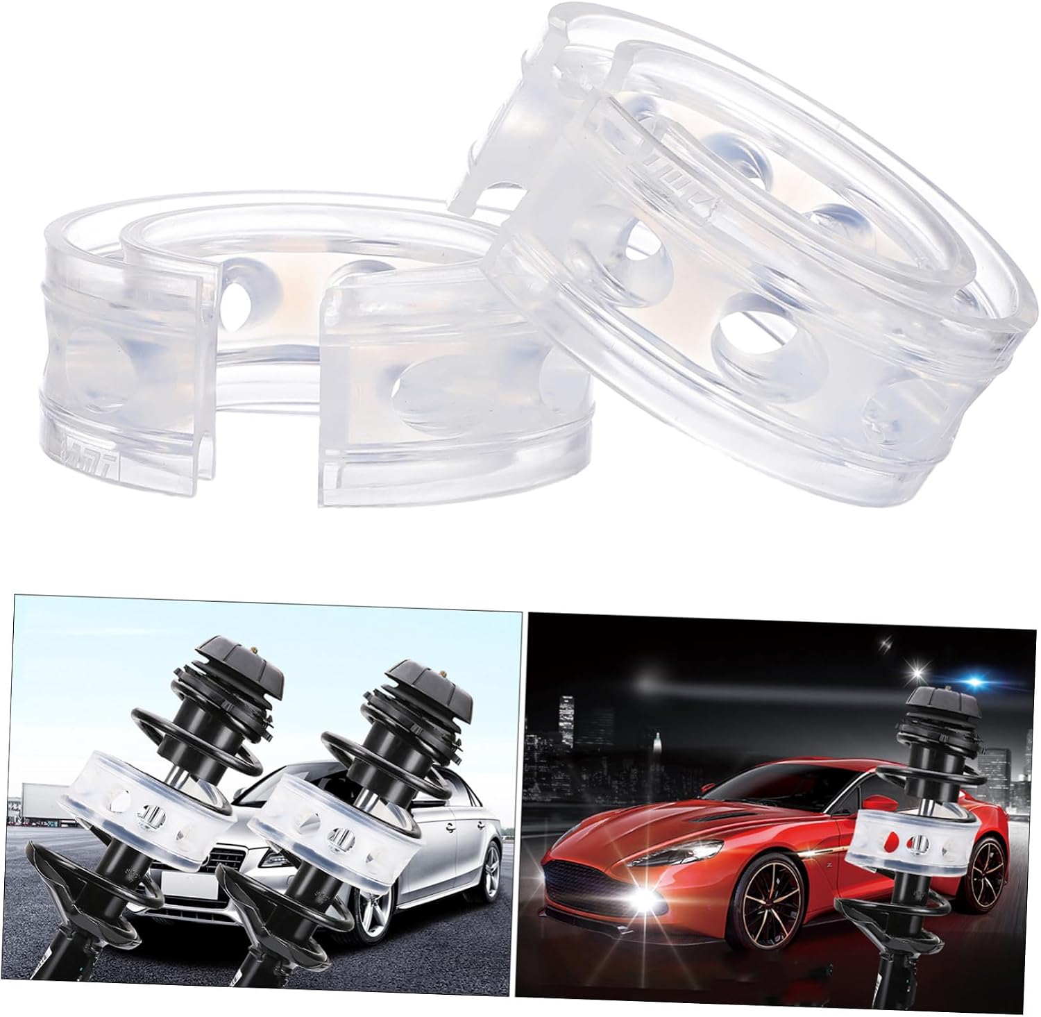 MAGICLULU 2pcs Car Absorbing Pads Shock Absorbers for Car Bumper Protection and Noise Reduction
