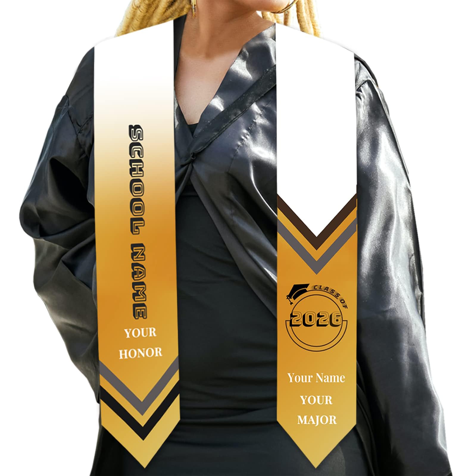 Aokizkdzsw Custom Stole Graduation Personalized 2026，Graduation Sash Class of 2026，Gifts for Valedictorian and Salutatorian