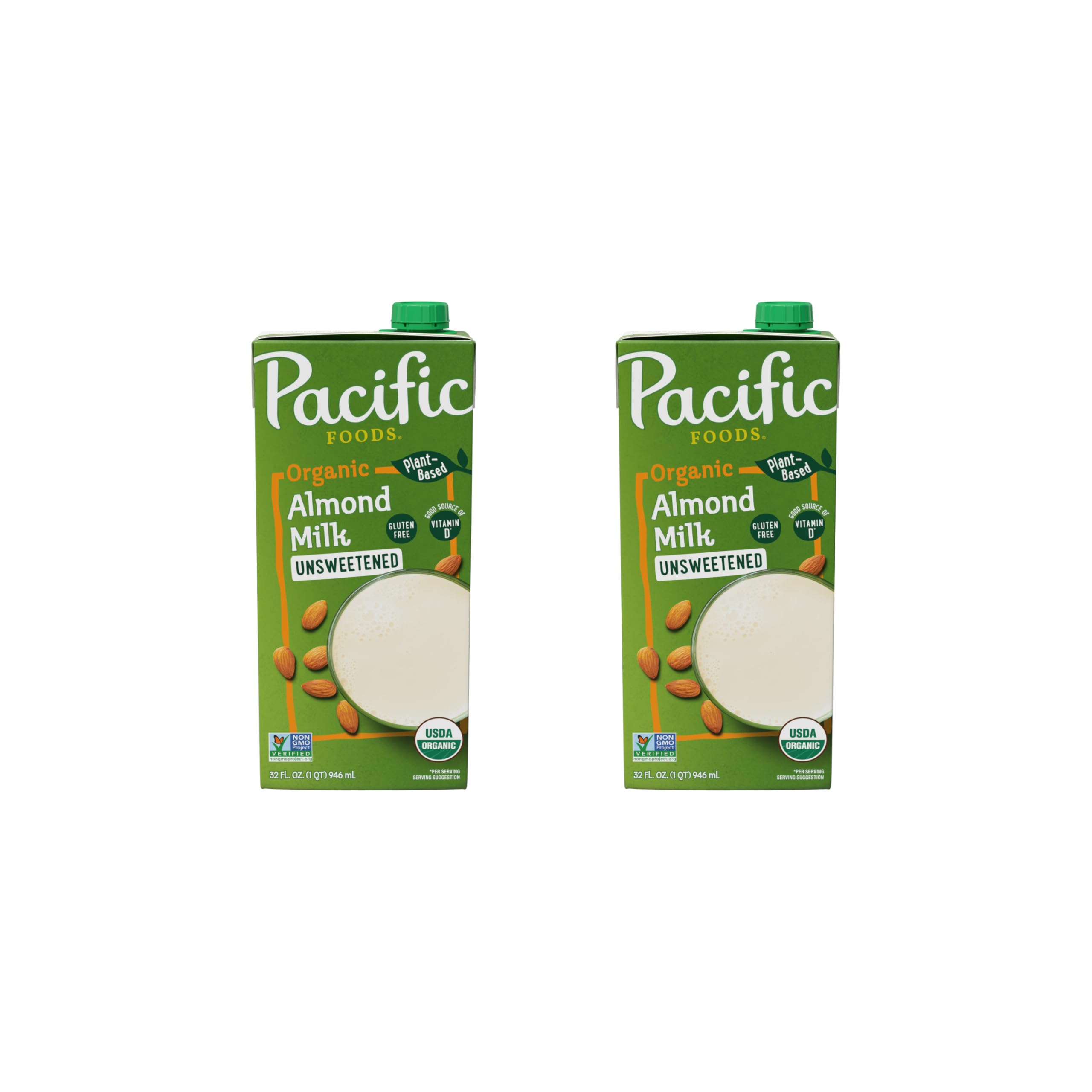 Pacific Foods Almond / 32 Fl Oz (Pack of 2) / No Color Almond Milk