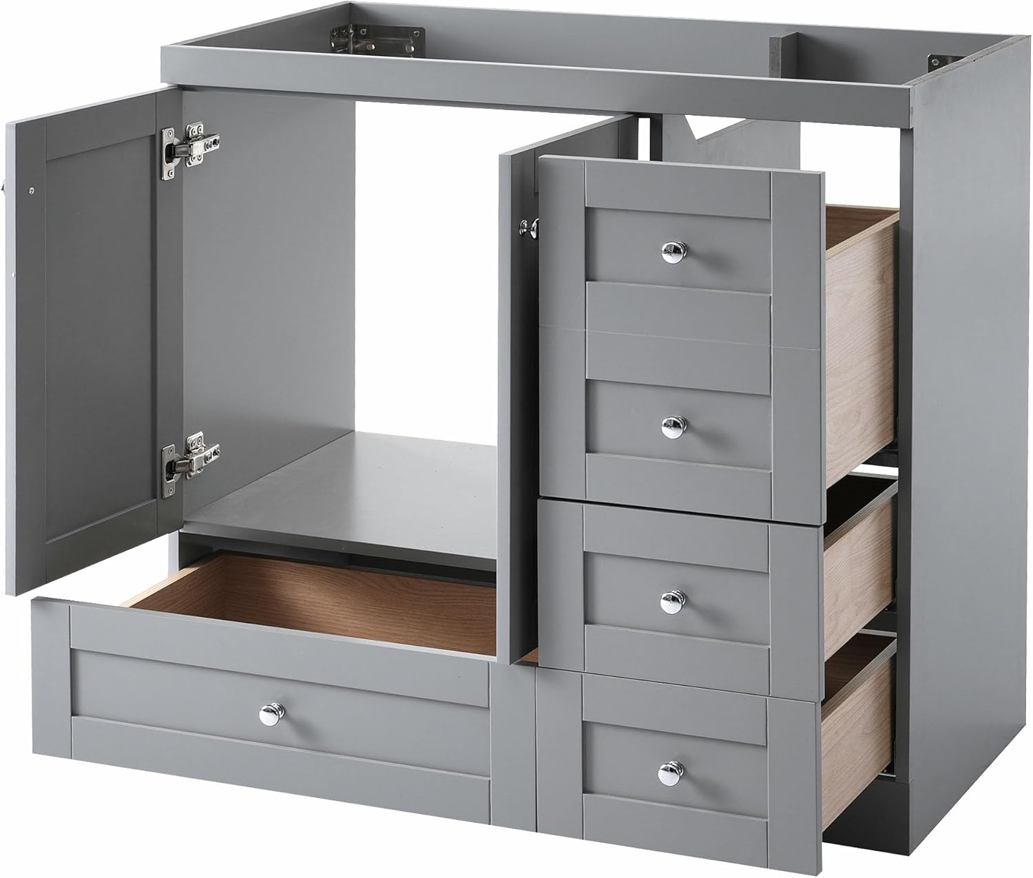 Amazon.com: Yozma 36 inch Bathroom Vanity Without Sink Top, Solid Wood ...