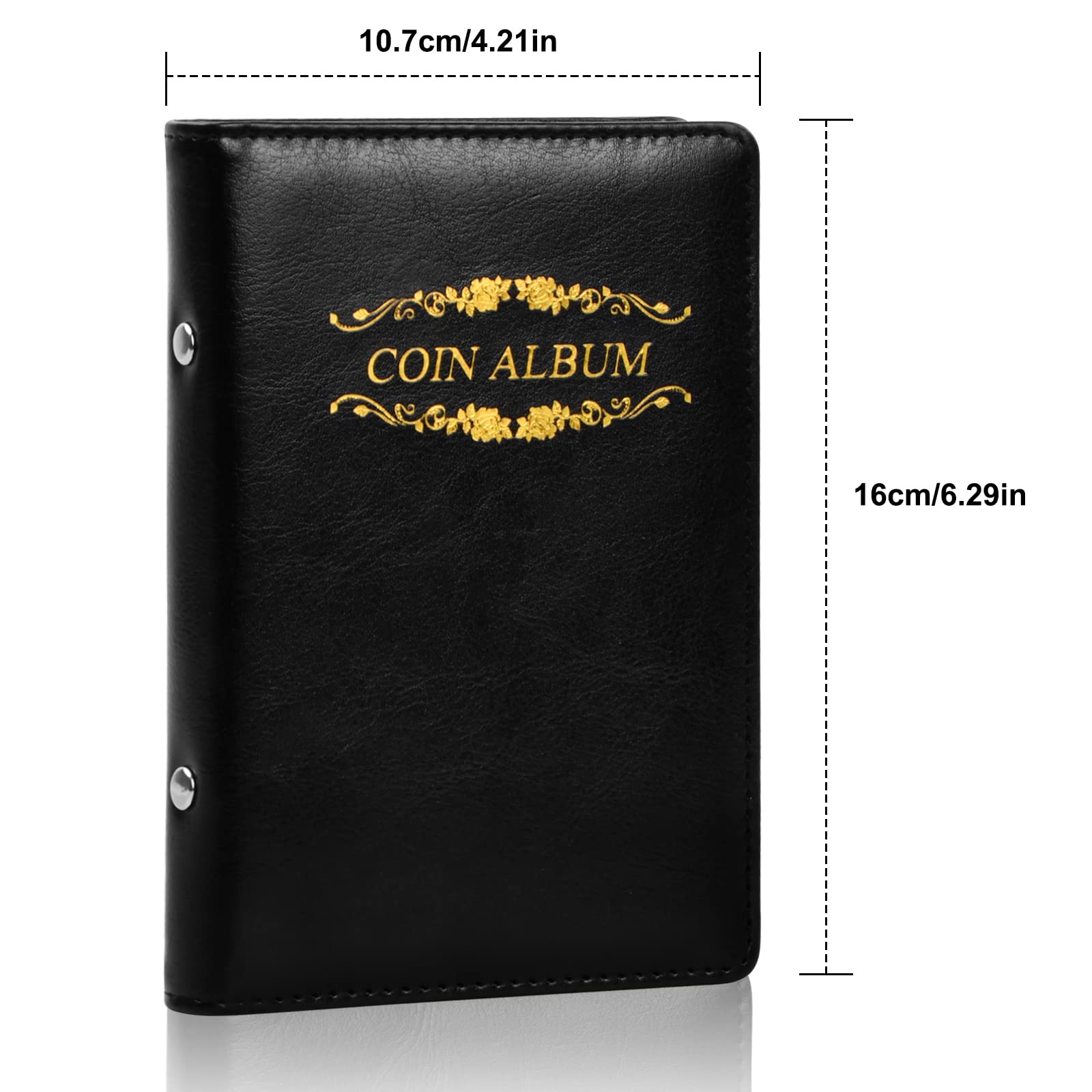 Vesaneae Álbum de colección para monedas de 120 bolsillos, carpeta de 2 euros con monedero (color rojo Vesaneae Álbum de colección para monedas de 120 bolsillos, carpeta de 2 euros con monedero (color rojo