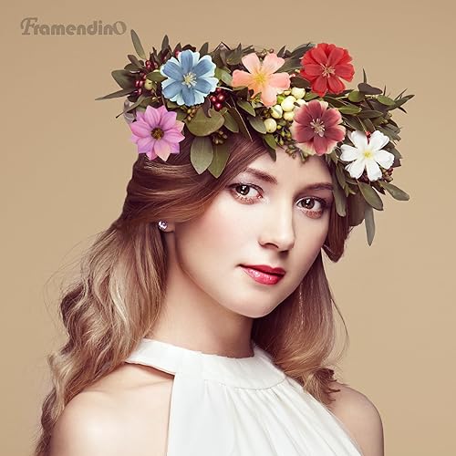 Miniatura 3 de Framendino, Paquete de 150 cabezas de flores sintéticas, cabeza de margarita de seda artificial, cabeza de flores pequeñas, multicolor, mini para