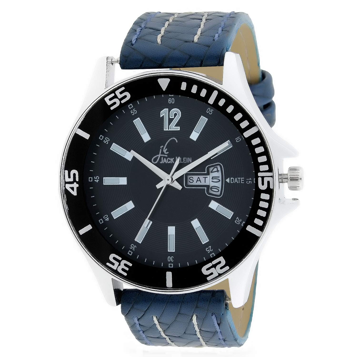 Jack Klein Elegant Blue Dial Strap Day and Date Working Wrist Watch (B07JHNXV8F) Amazon Price History, Amazon Price Tracker