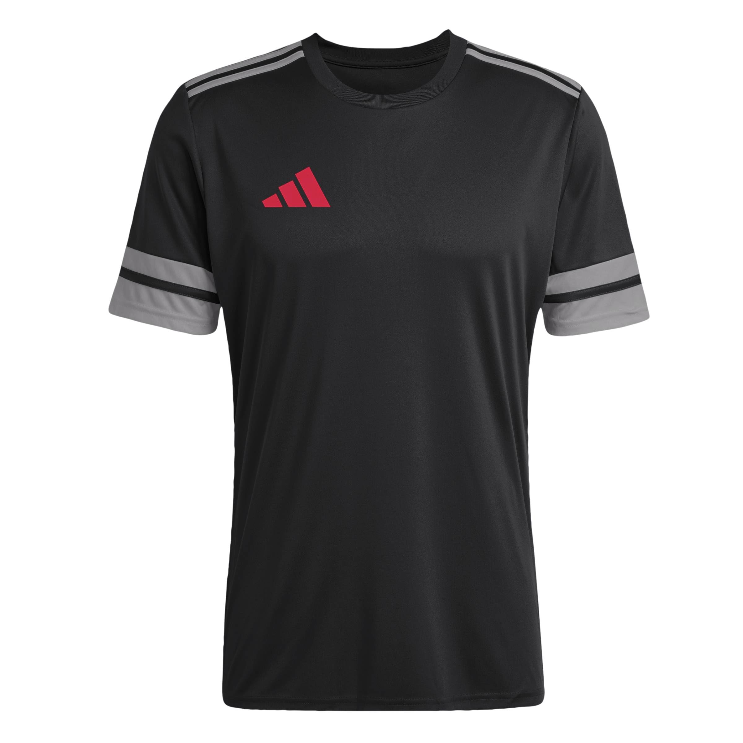 adidas Men's SQUADRA25 Jersey Short Sleeve, Black/Team Grey Four/Pure Ruby, XS