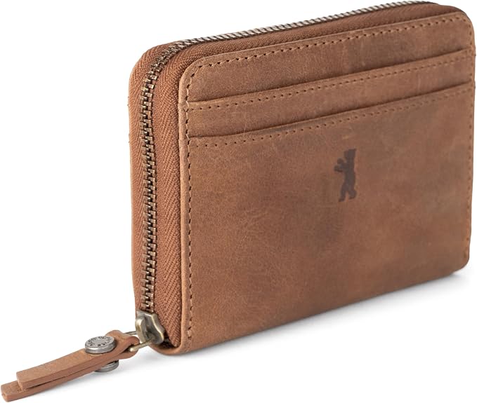 Petit portefeuille en cuir RFID