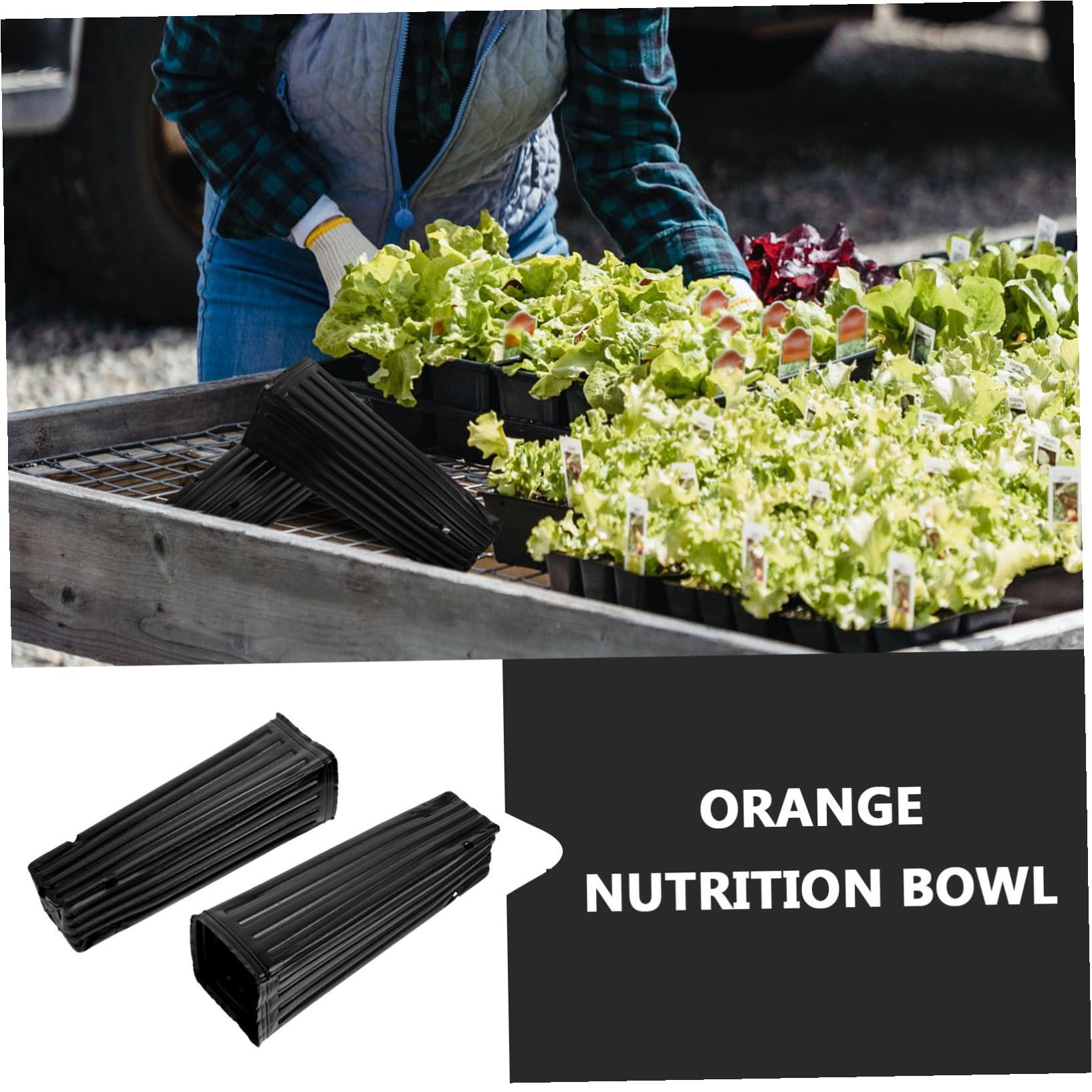 Paquet de Culture Noirs Épaissis pour Semis, Godets Profonds 10x30 Cm, 50 Pièces – pour Plantation de Fruits, Jardinage et Pépinière, Perméables et Résistants Soleil