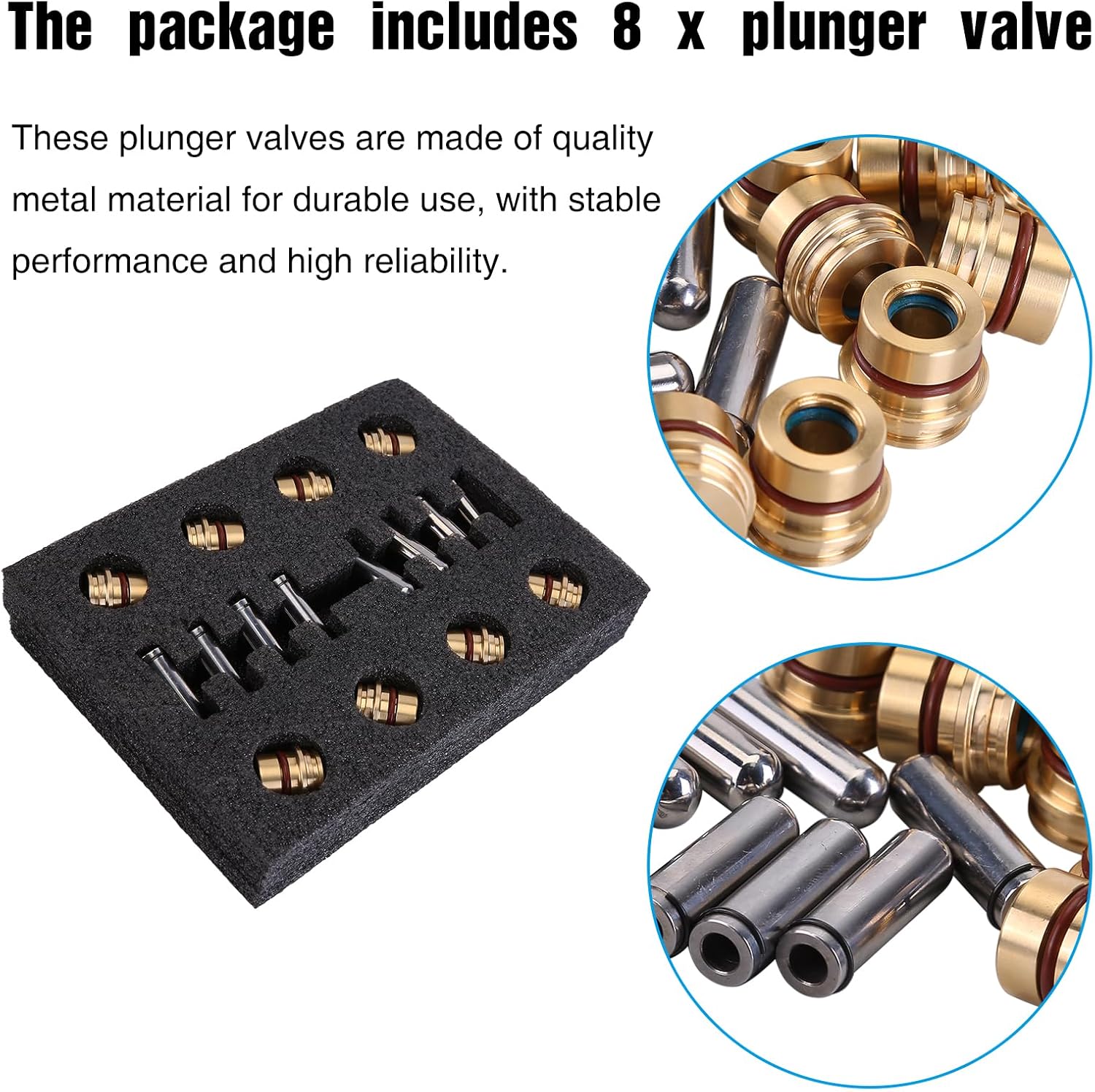 8PCS Joystick Pilot Valve Control Plungers 289-8451 Compatible with Caterpillar CAT 226B 232B 247 248B 267 287B Skid Steer Loader Pilot Valve Plunger Kit