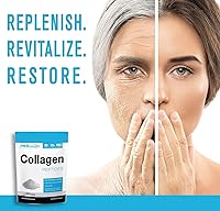 Vista 5 de PEScience Polvo de péptidos de colágeno, proteína de colágeno hidrolizada tipo I y tipo III con vitamina C, bovino, apoya el cabello, la piel