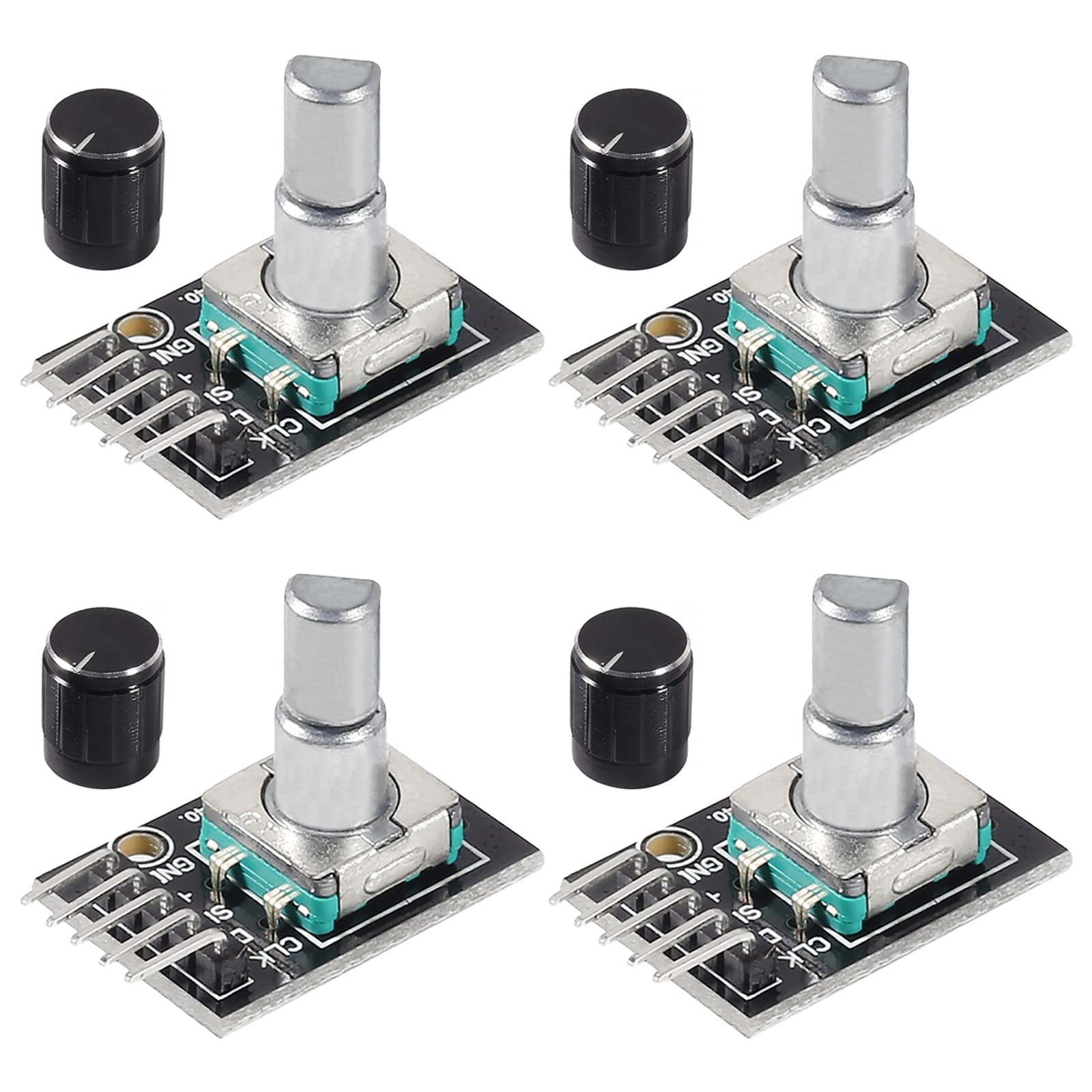 4pcs KY-040 Rotary Encoder Module 360 Degree Switch Encoders with Knobs Cap Brick Sensor Modules