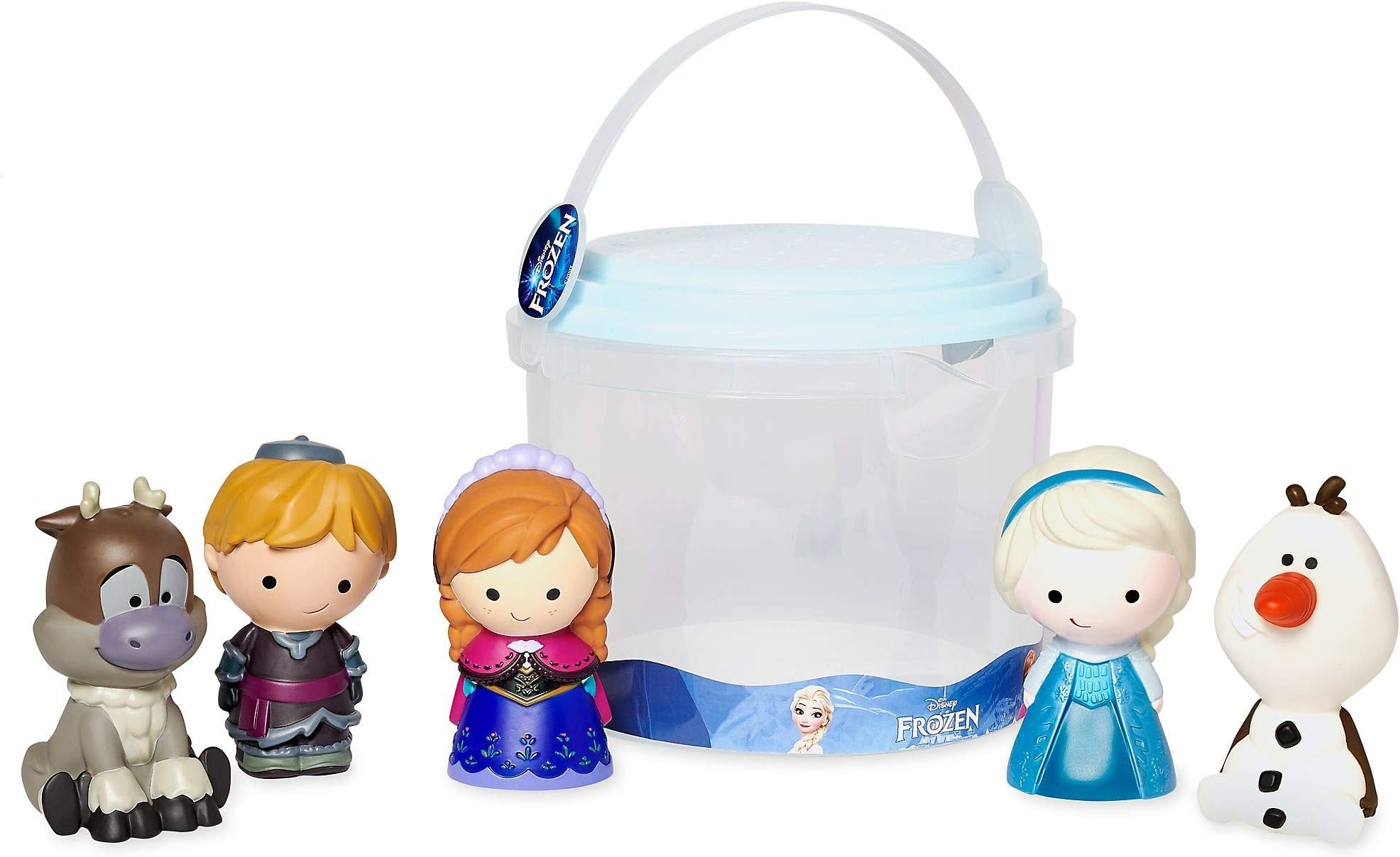Disney Frozen Deluxe Bath Toys 5 Piece Set Tub Toy Playset Anna Elsa Olaf Sven
