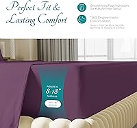 Vista 77 de Carressa Linen Sábana bajera ajustable 100% algodón tamaño King – Sábana bajera de 800 hilos King de algodón, lujosamente suave, refrescante