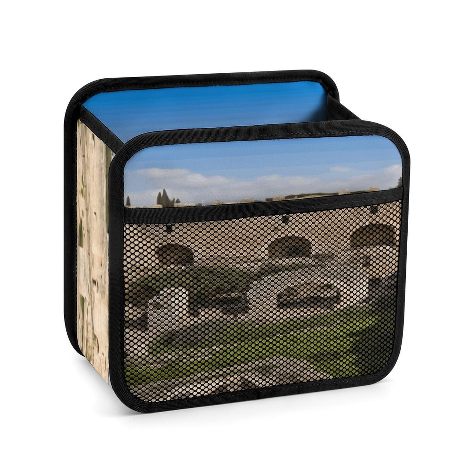 FekiLoot Israel at The Tower of David Backseat Car Organizer - Premium PU Leather Hanging Car Seat Organizer with Storage Mesh Pockets, Large Capacity Car Backseat Organizer Travel Accessories