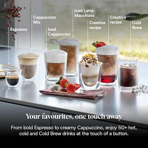 De'Longhi Eletta Explore Cold Brew ECAM452.67.G, Barista Coffee Machine with LatteCrema Hot and Cool, Espresso Machine, Automatic Coffee Bean Machine, Cold Extraction, Coffee Pot Included, Dark Grey - 5