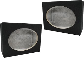 Absolute 2SQ6X9 Pair 6 x 9 Inches Square Speaker Box with Speaker Terminal