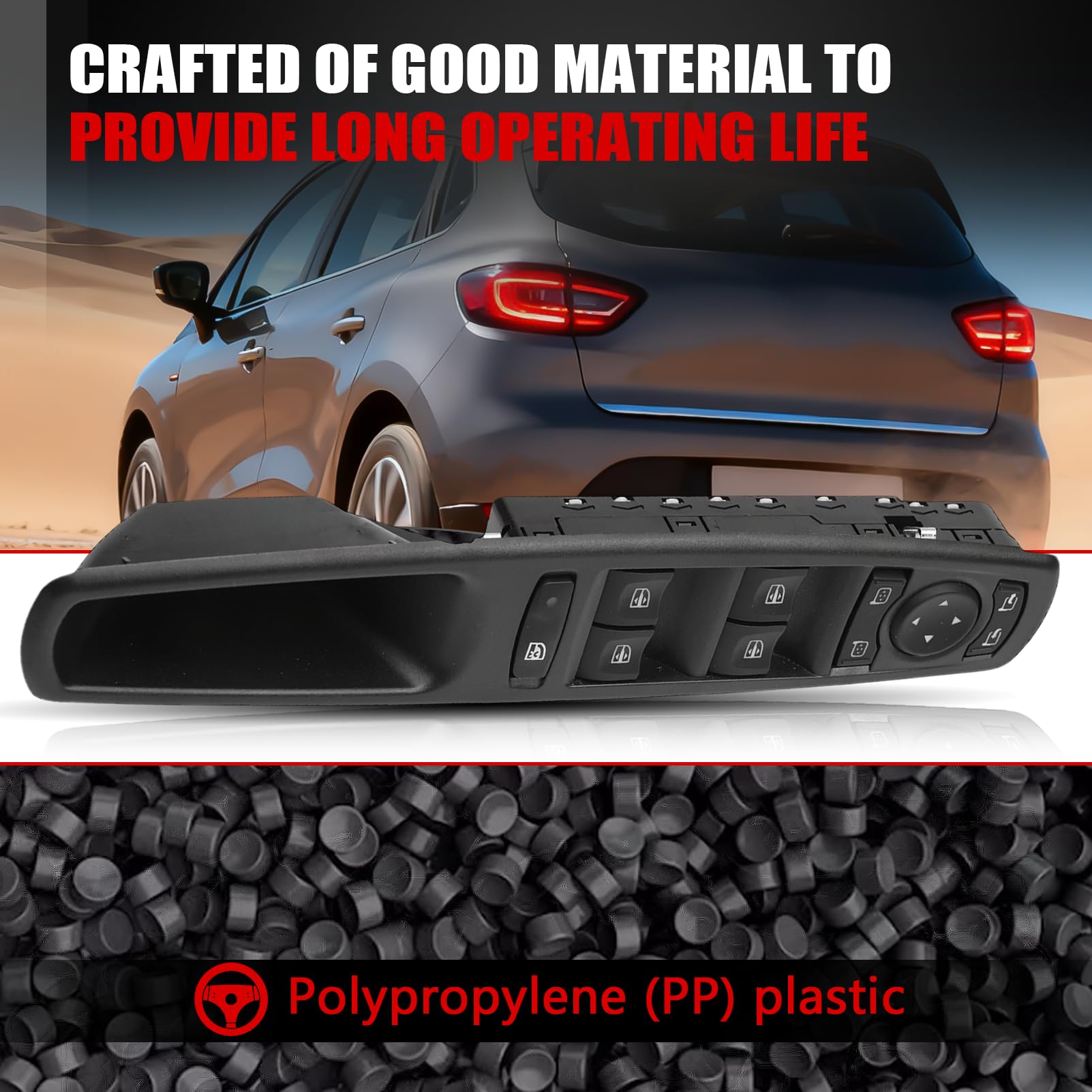 Pulsante alzacristalli Re-nault Sc-enic 2009-2022 anteriore sinistro 809610017R interruttore per alzacristalli elettrici in auto