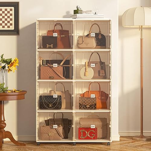 Miniatura 2 de Mayi Box Organizador de almacenamiento de 8 cubos para armario, organizador de almacenamiento de bolsos, almacenamiento de zapatos y botas con