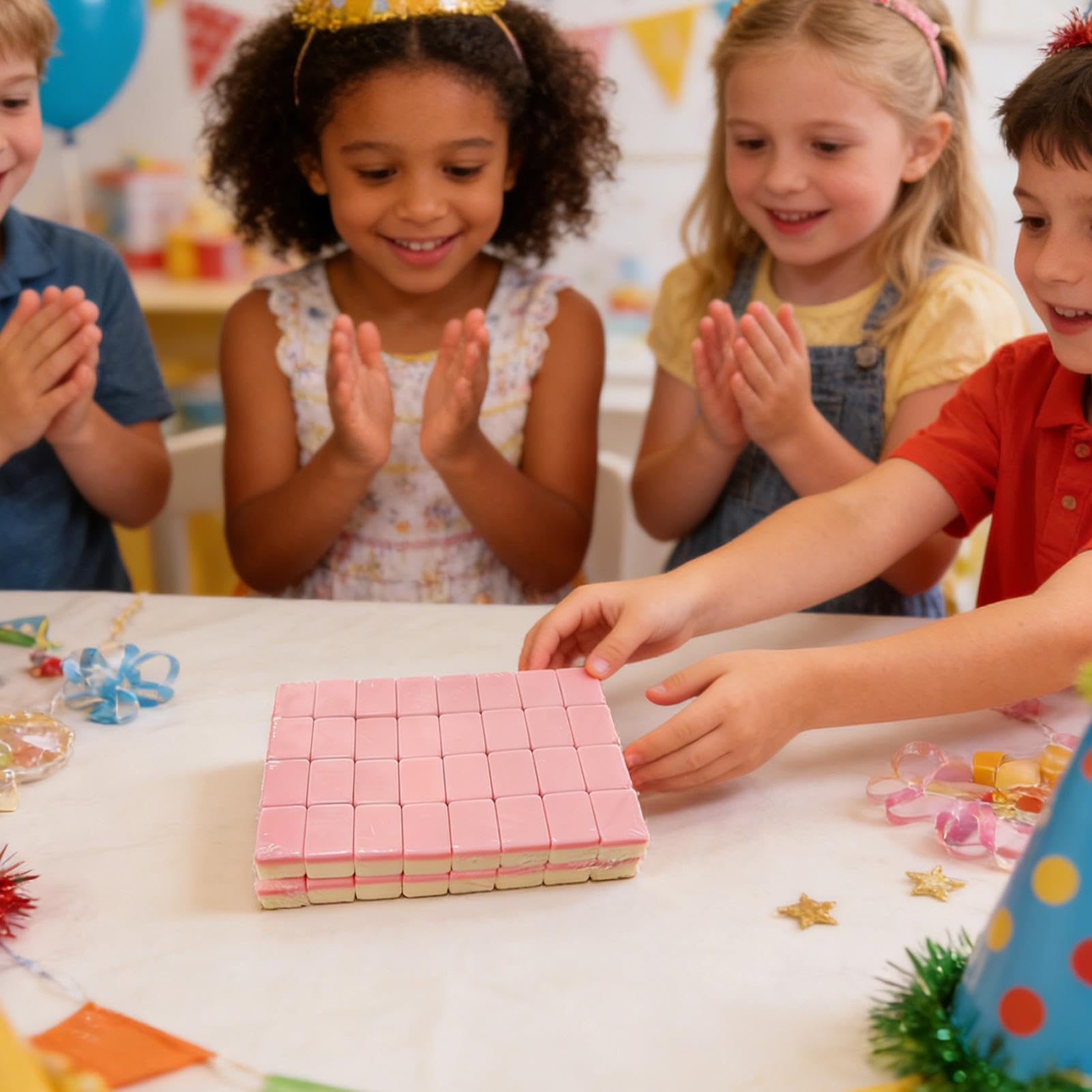 Generico Set di Tessere da Gioco - 64 Pezzi Impilabili e Ordinabili,Kit di Gioco con Mahjong,per Soggiorno Dormitorio Aula Appartamento Festa Bambini Adolescenti Famiglia Compagni di Classe