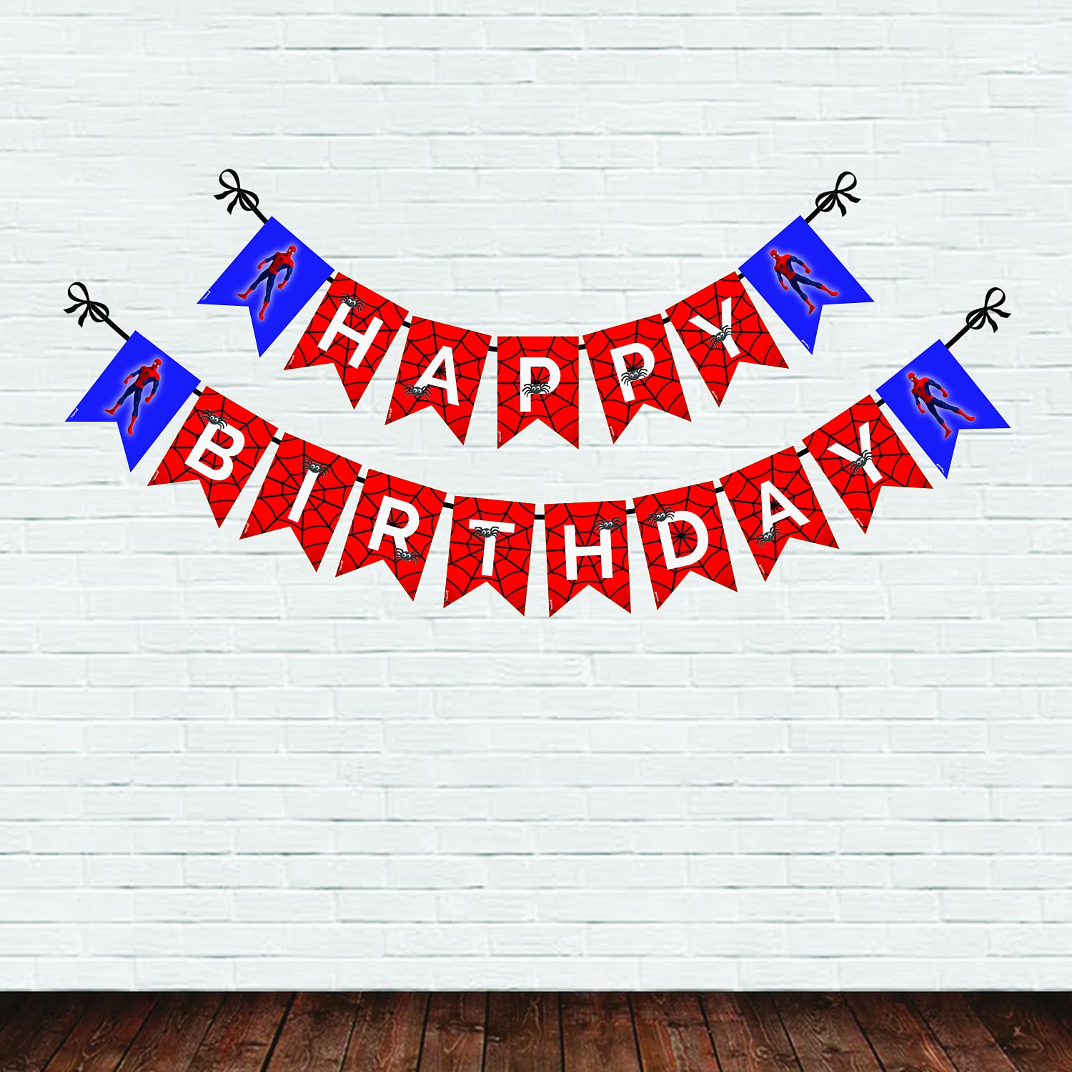 Buy Party Around Happy Birthday Spider Man Theme Banner for Spider Man