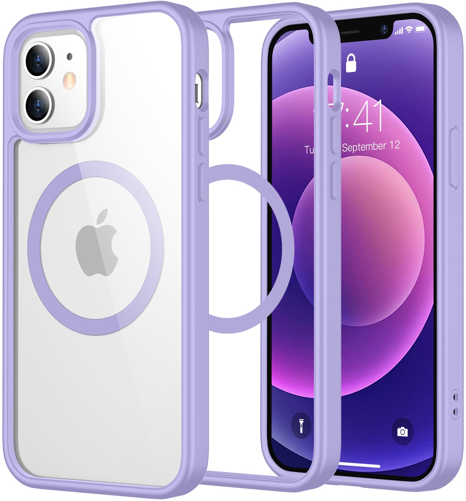 WAVELIFE 2025 New Magnetic for iPhone 12 Case/for iPhone 12 Pro Case 6.1-Inch,[Compatible with MagSafe] Shockproof Phone Bumper Cover Slim