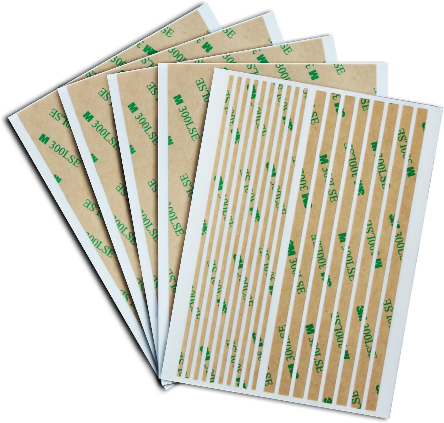 Double Sided Tape,Clear Adhesive Tape,Heavy Duty Thin Transfer Tape,Sticky,Waterproof,5 Sheet(Strips,Sheet) for Repair Cell Phone,DIY,Home,Automotive Deco