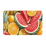 BEAROWL Fruit Theme Floormat, Welcome Mat, Indoor Bedroom, Living Room, Kitchen, Office Entry Floor Decor Supplies 17x30 Inch Water Absorbent, Non-Slip, Washable Flannel Material