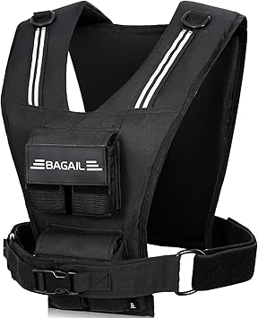 BAGAIL Weighted Vest Men, 20lb/30lb/40lb Adjustable Weight Vest for Woman with Removable Iron Weights, Womens Rucking Vest for Walking, Workout, Running, Strength Training