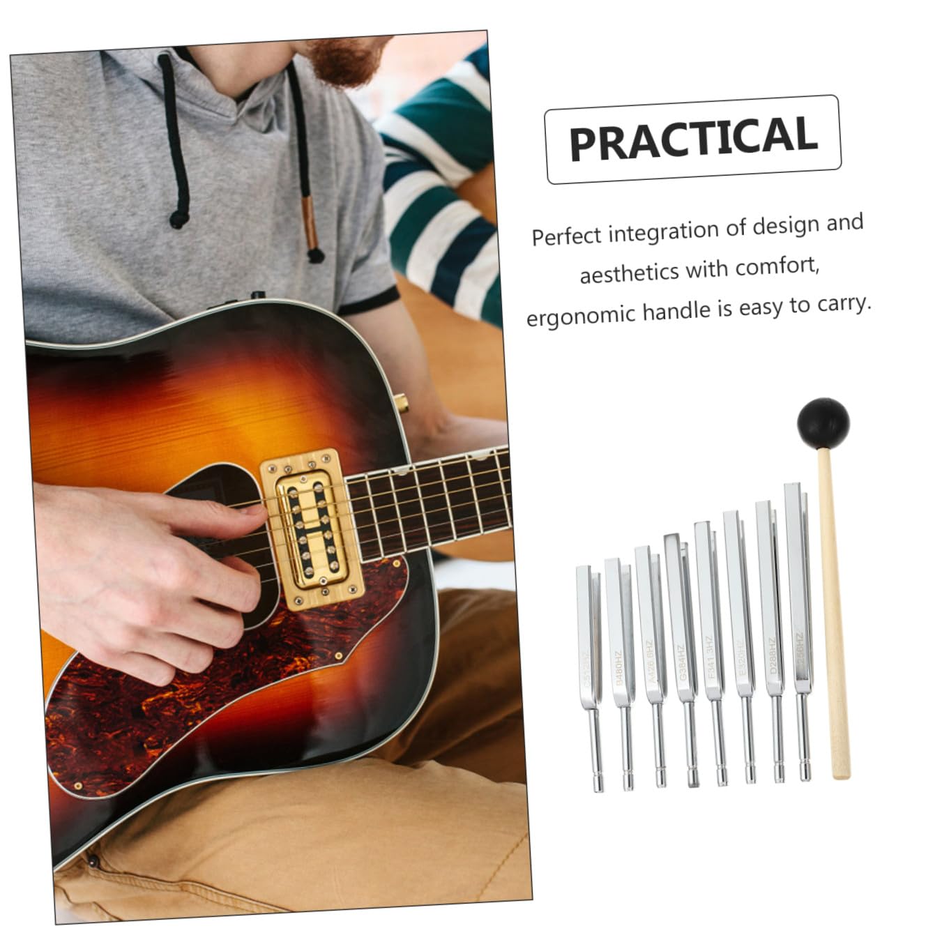 Abaodam 1set Diapason Professionale Per Chitarra e Strumenti Musicali Strumento Di Accordatura Pratico e Resistente Per Violino e