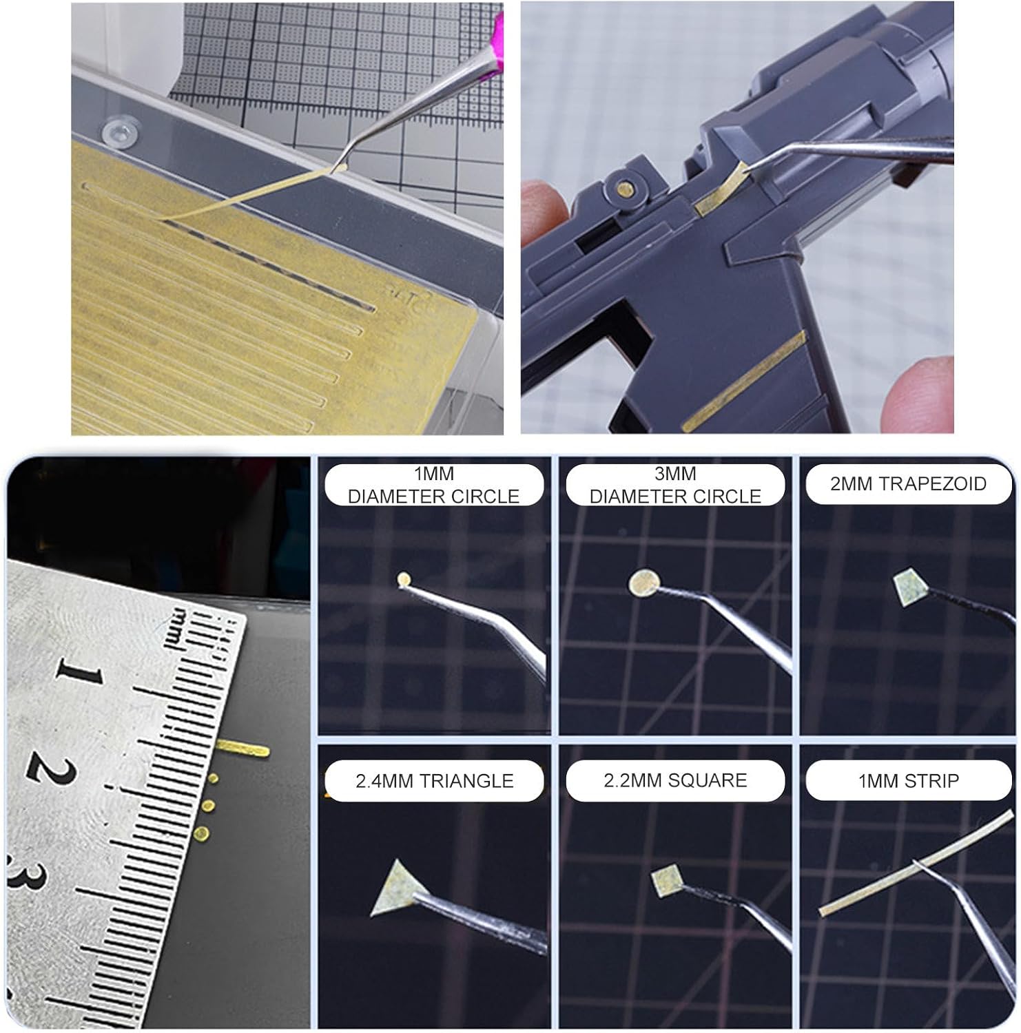 Handheld Die Cutter,Hand Shake Cutting Machine-1Mm Fine Cutting Capability,Model Making Tools & Accessories-Include Masking Tape & Metal Cutting Mold,for Model Making & Scrapb