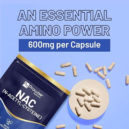 Miniatura 4 de NAC N-acetil-cisteína 600 mg  150 cápsulas  Suplementos nutricionales veganos de N-acetil-cisteína  Suministro de 5 meses*  Mejor biodisponible y