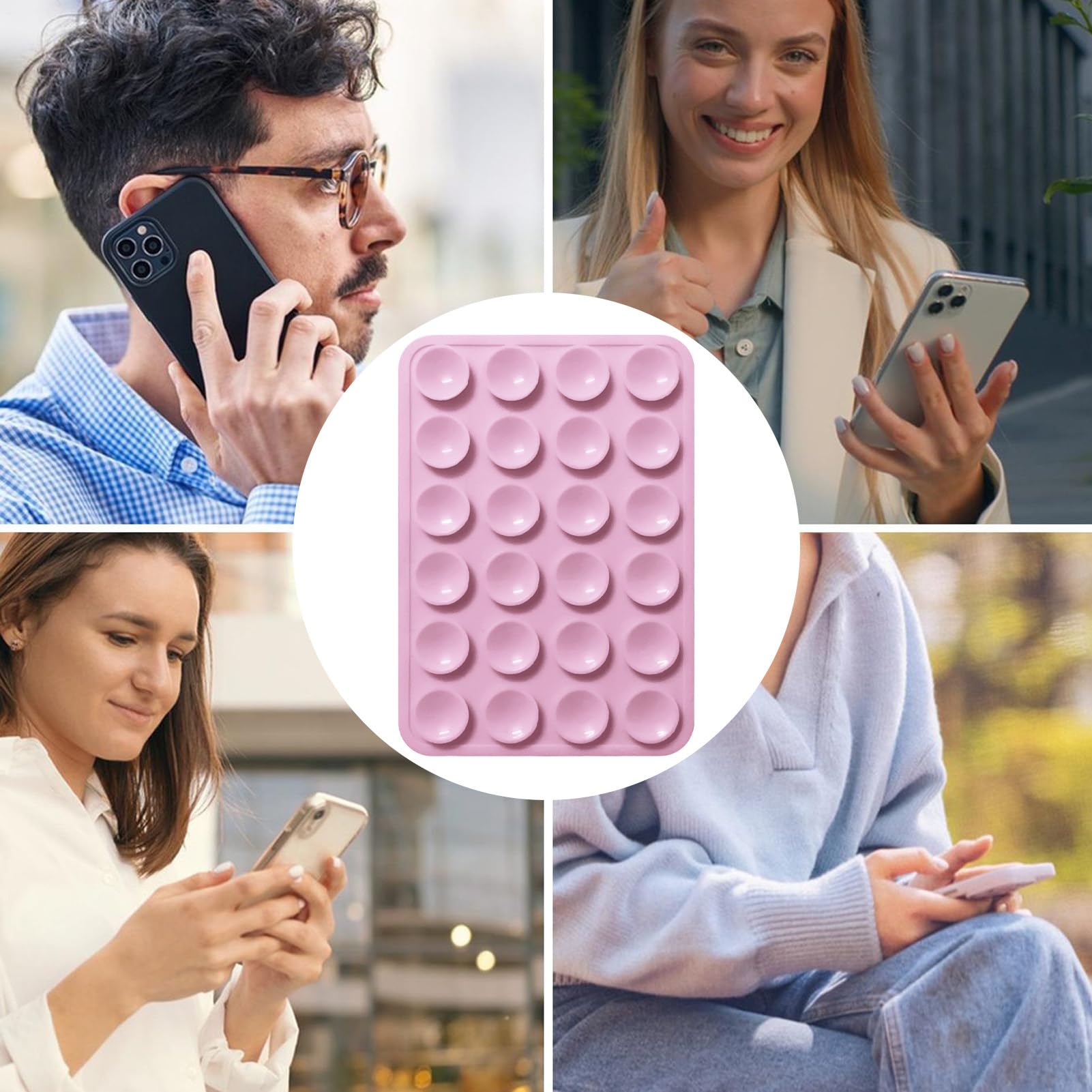 Grip Adesivo Per Telefono Supporto a in silicone universale, lavabile, | Supporto Adesivo in Silicone per Cellulare Anello Da Per Cucina