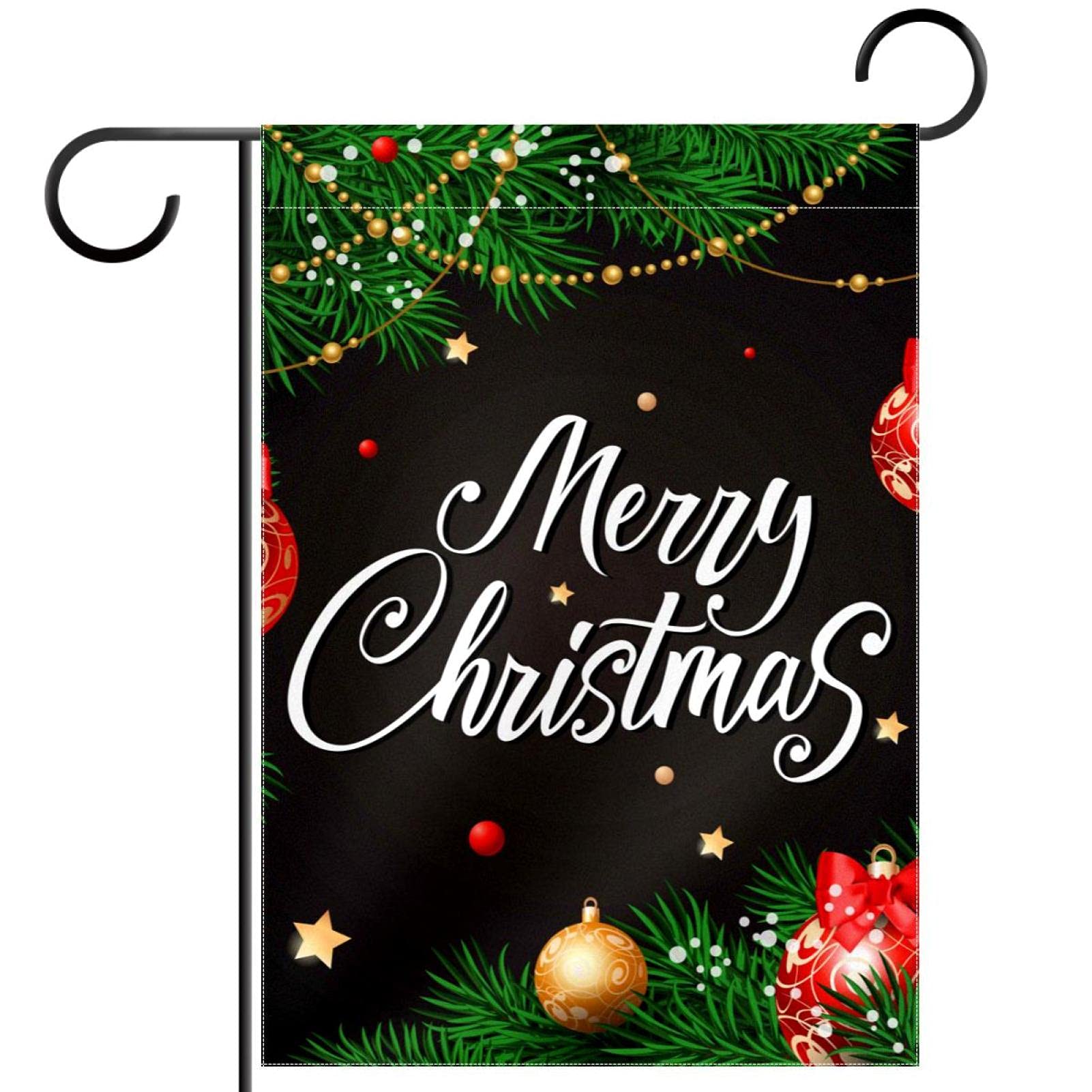 Drapeau de jardin de Noël double face décoration extérieure cour - 7