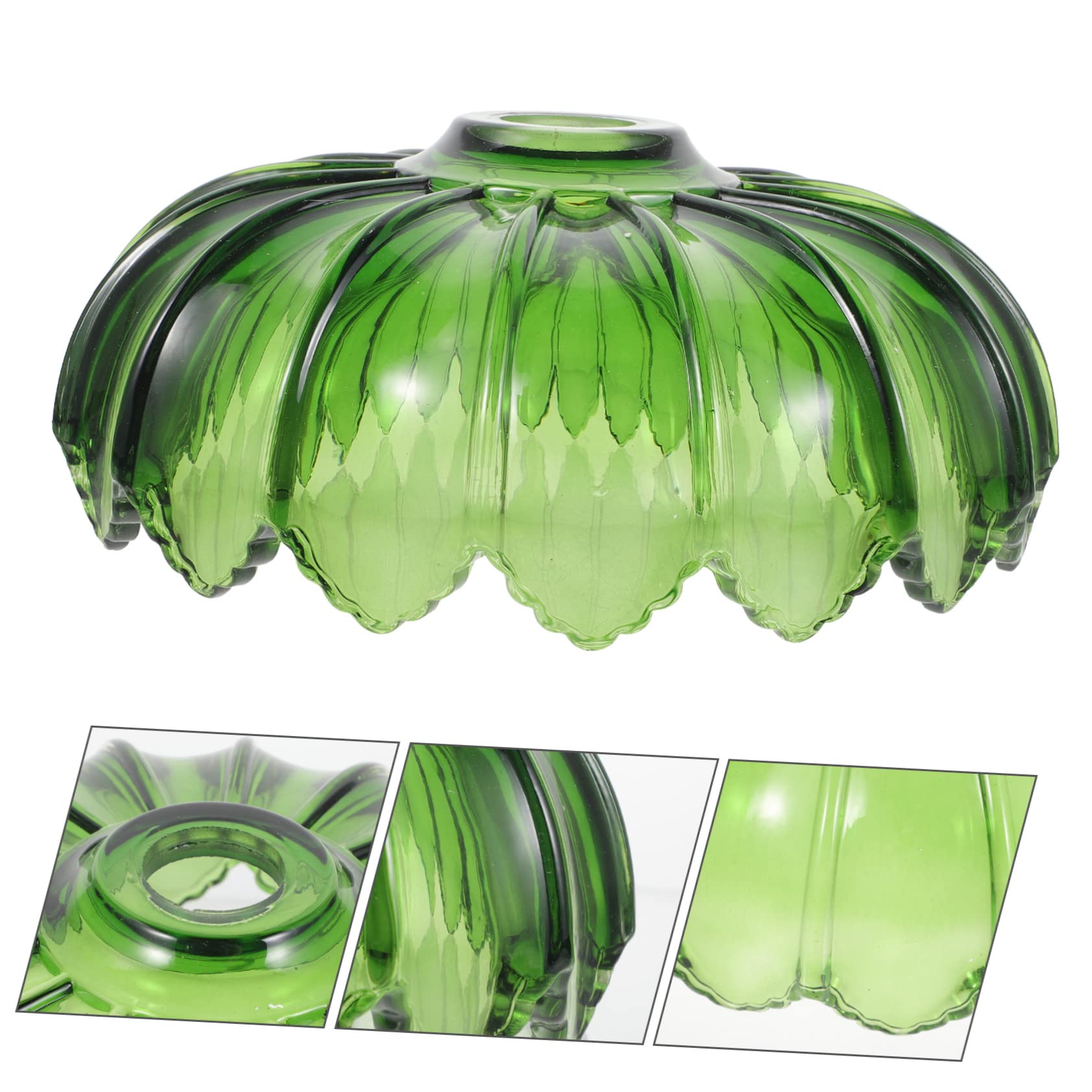 Abat-jours pour lampes de table, Abat-jour en verre for lampe de table, sur pied, à fleurs