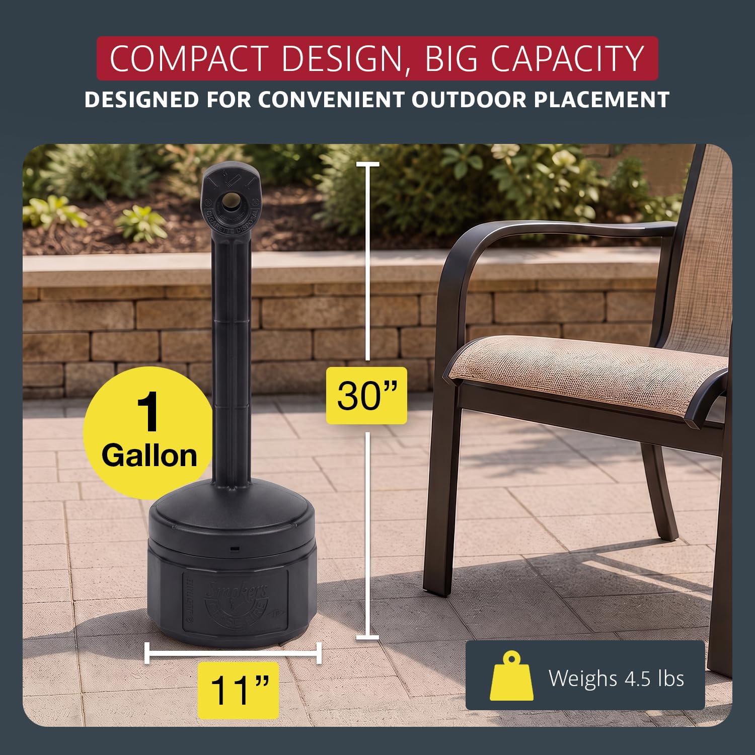 Justrite Cigarette Butt Receptacle - FM Approved -2
