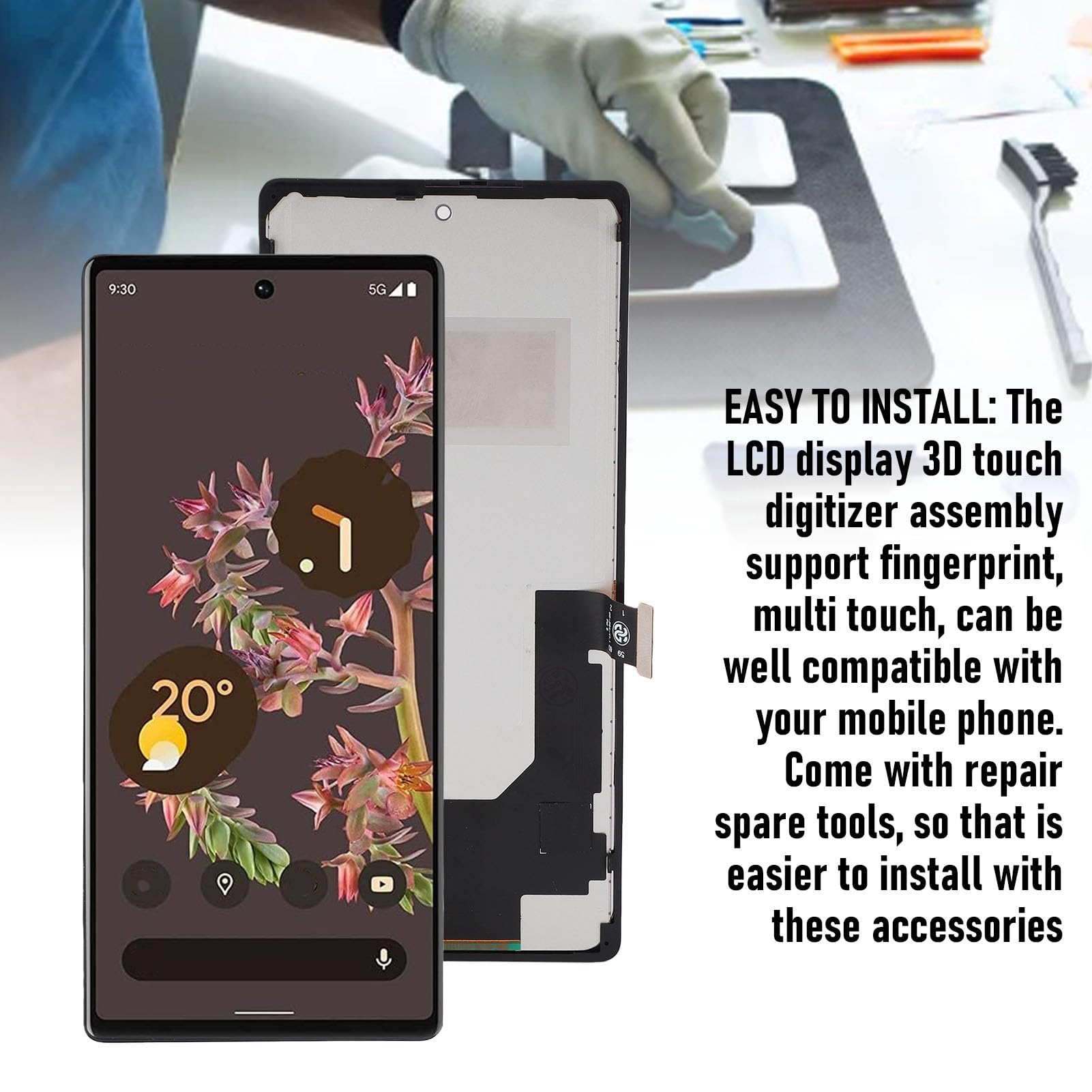 Cryfokt Reemplazo de Pantalla LCD para Digitalizador de Pantalla de