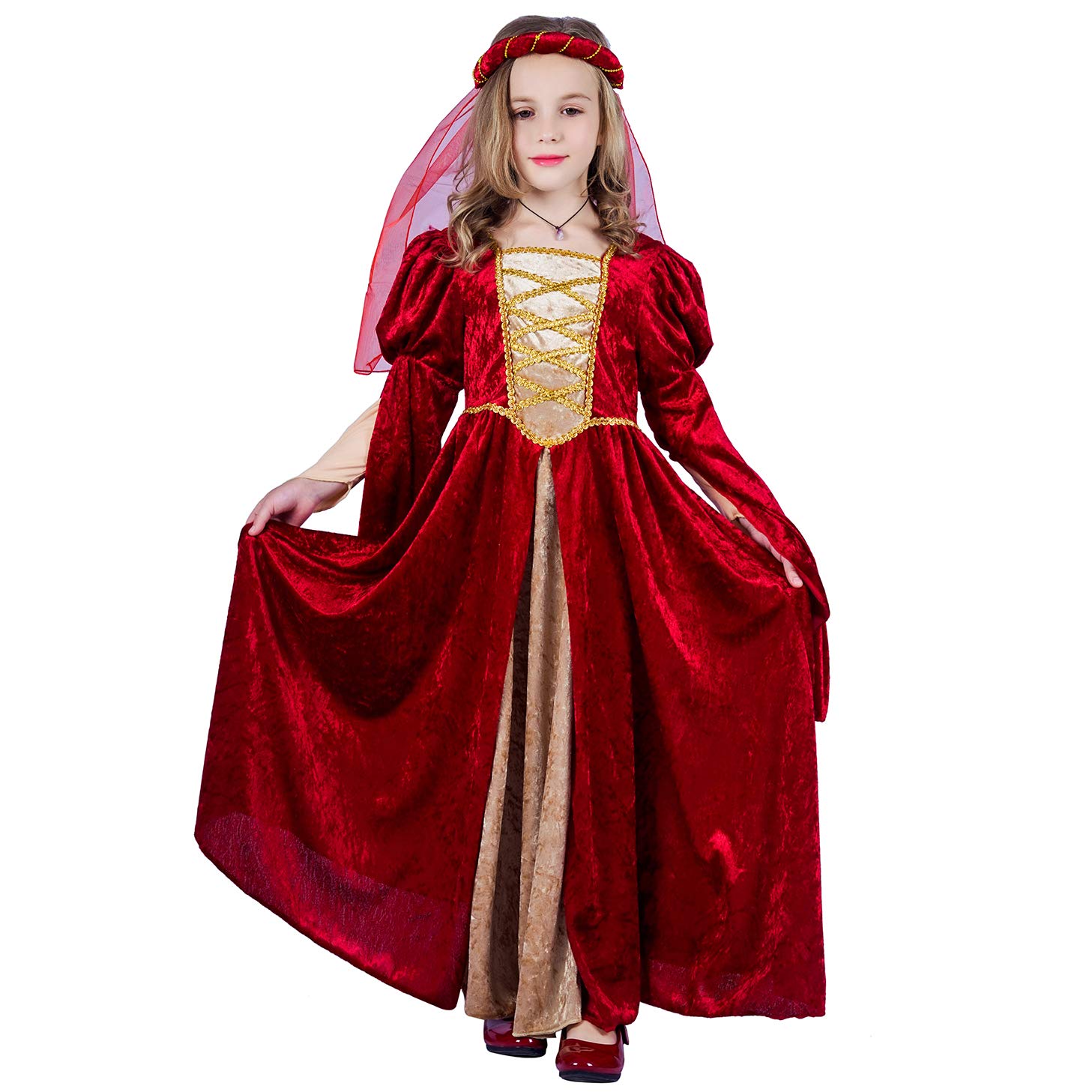 Medieval Renaissance Girl Princess Dress (S :4-6 Years)