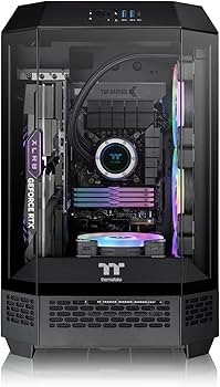 Amazon | Thermaltake The Tower 300 Black 3面強化ガラスパネル