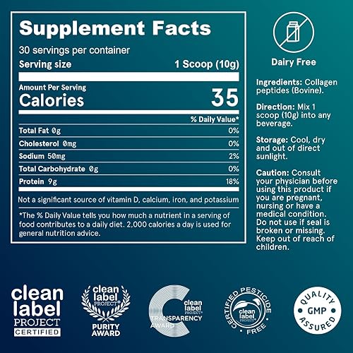Miniatura 4 de Puori Péptidos de colágeno puro en polvo, sin sabor, 0.35 onzas de colágeno bovino hidrolizado alimentado con pasto que apoya la salud de la piel,