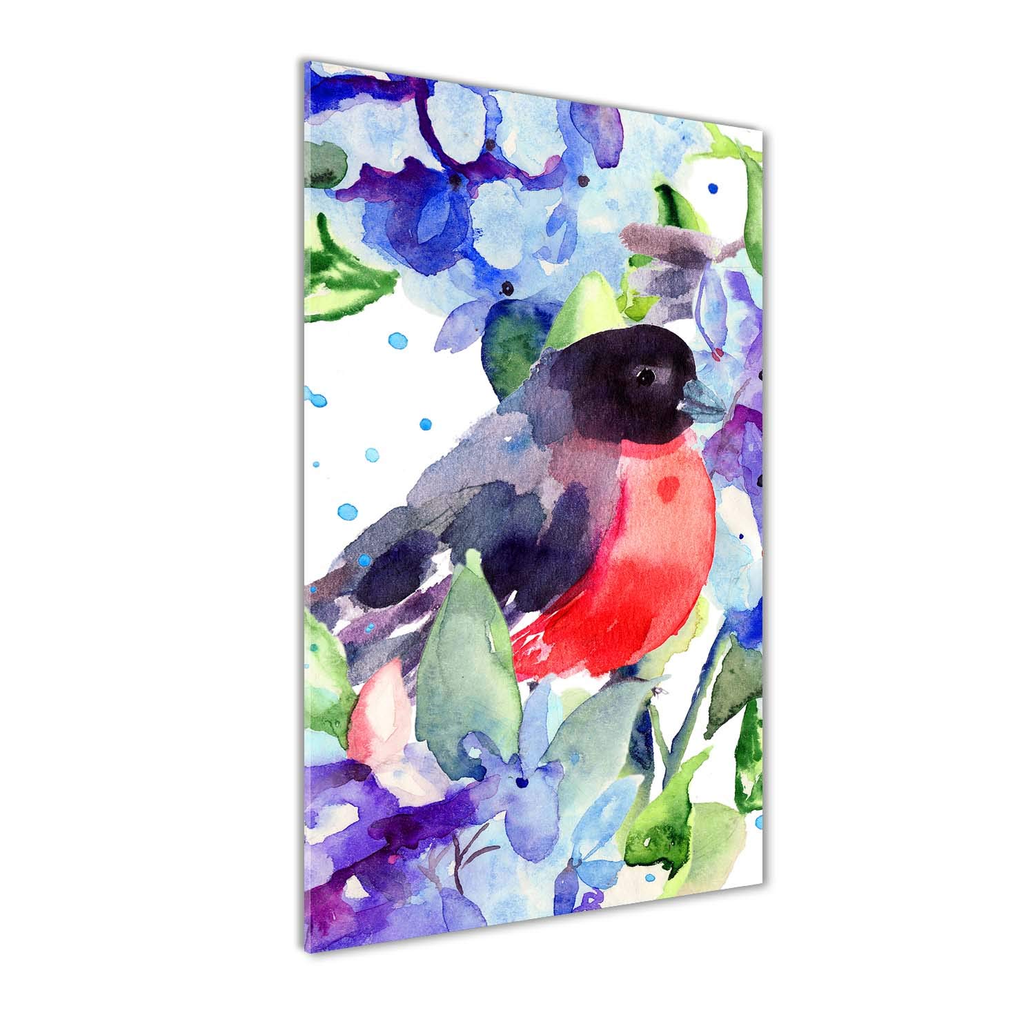 Déco mural derrière le plastique acrylique de salon 50x100 cm motif oiseaux nature